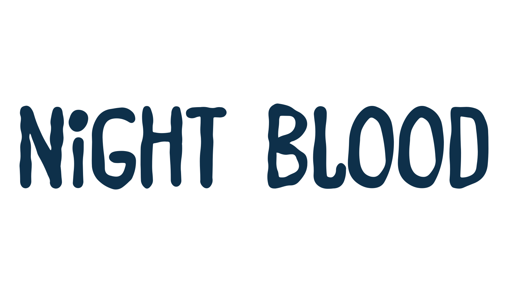 Night Blood, fancy decorative font preview