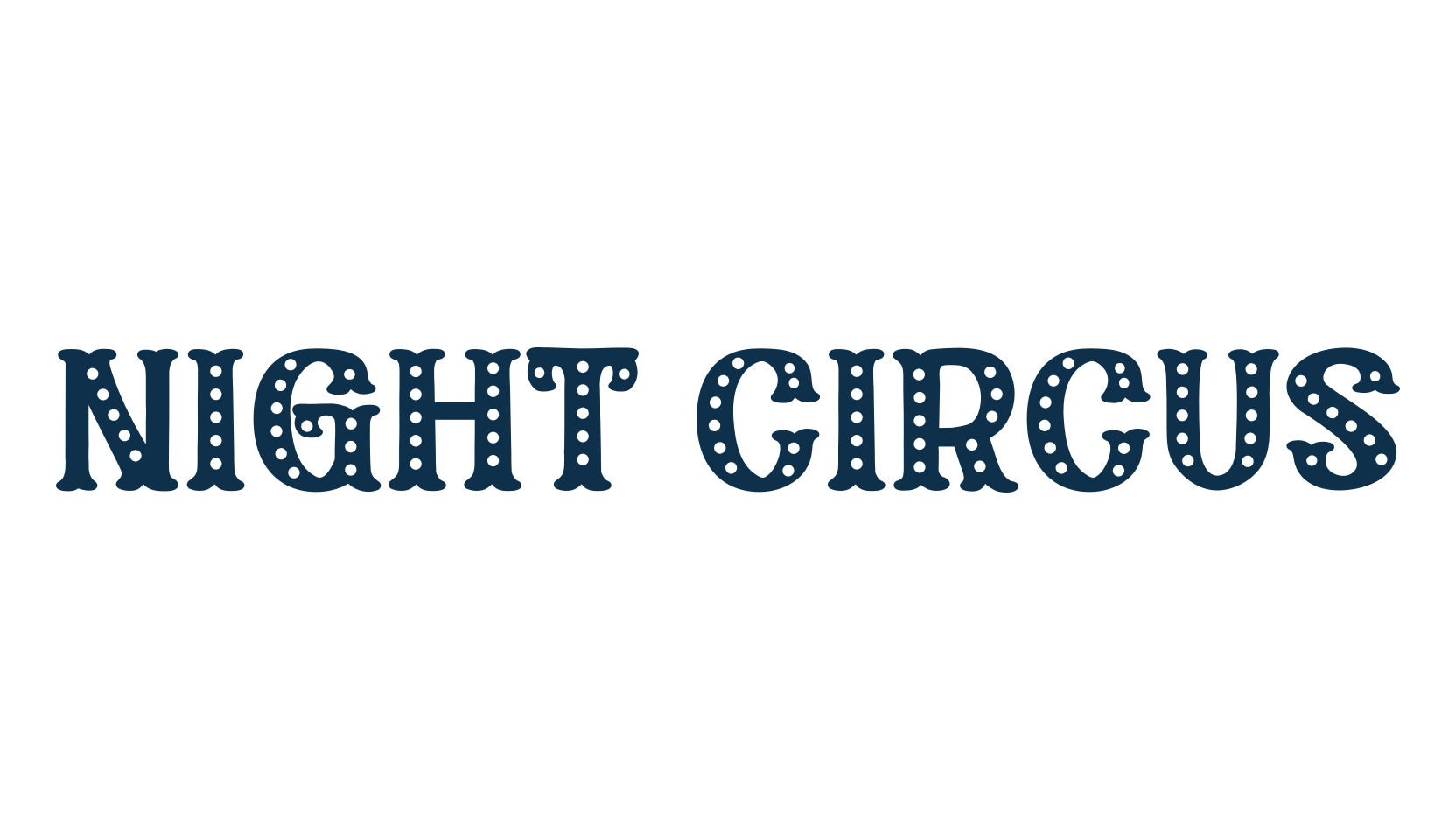 Night Circus, decorative font preview