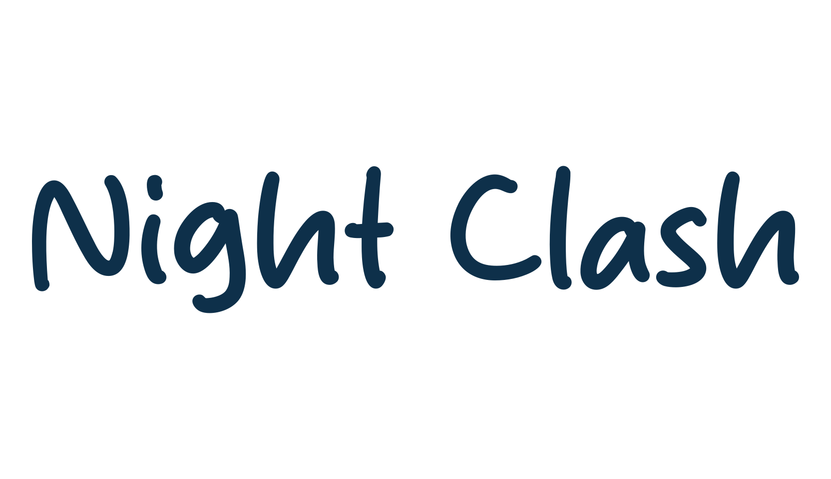 Night Clash, handwriting font preview