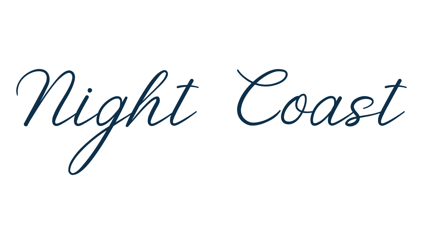 Night Coast, handwriting font preview