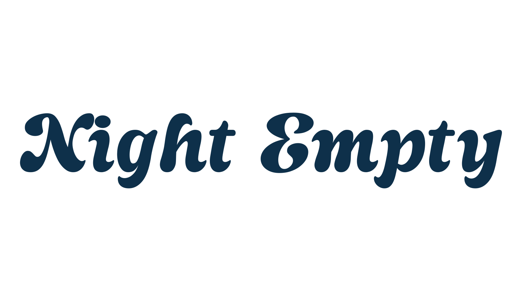 Night Empty, groovy font preview