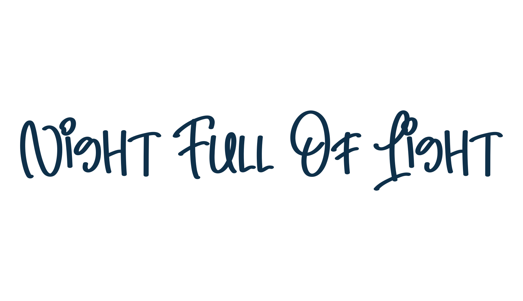 Night Full Of Light, handwriting font preview