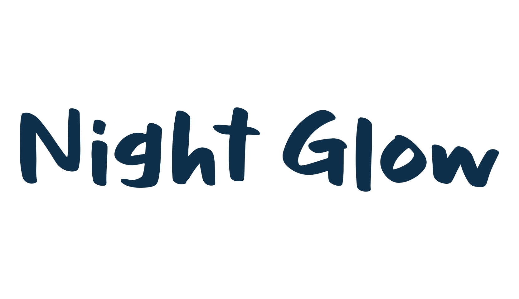 Night Glow, handwriting font preview