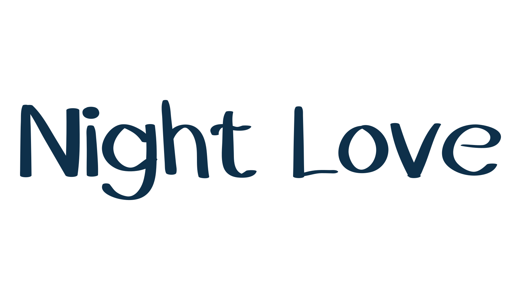 Night Love, script handwritten fancy decorative calligraphy font preview