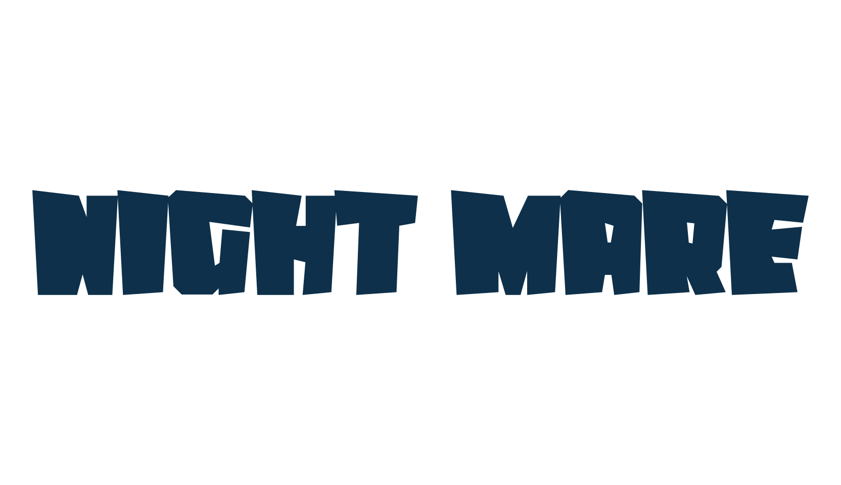 Night Mare, fancy cartoon decorative font preview