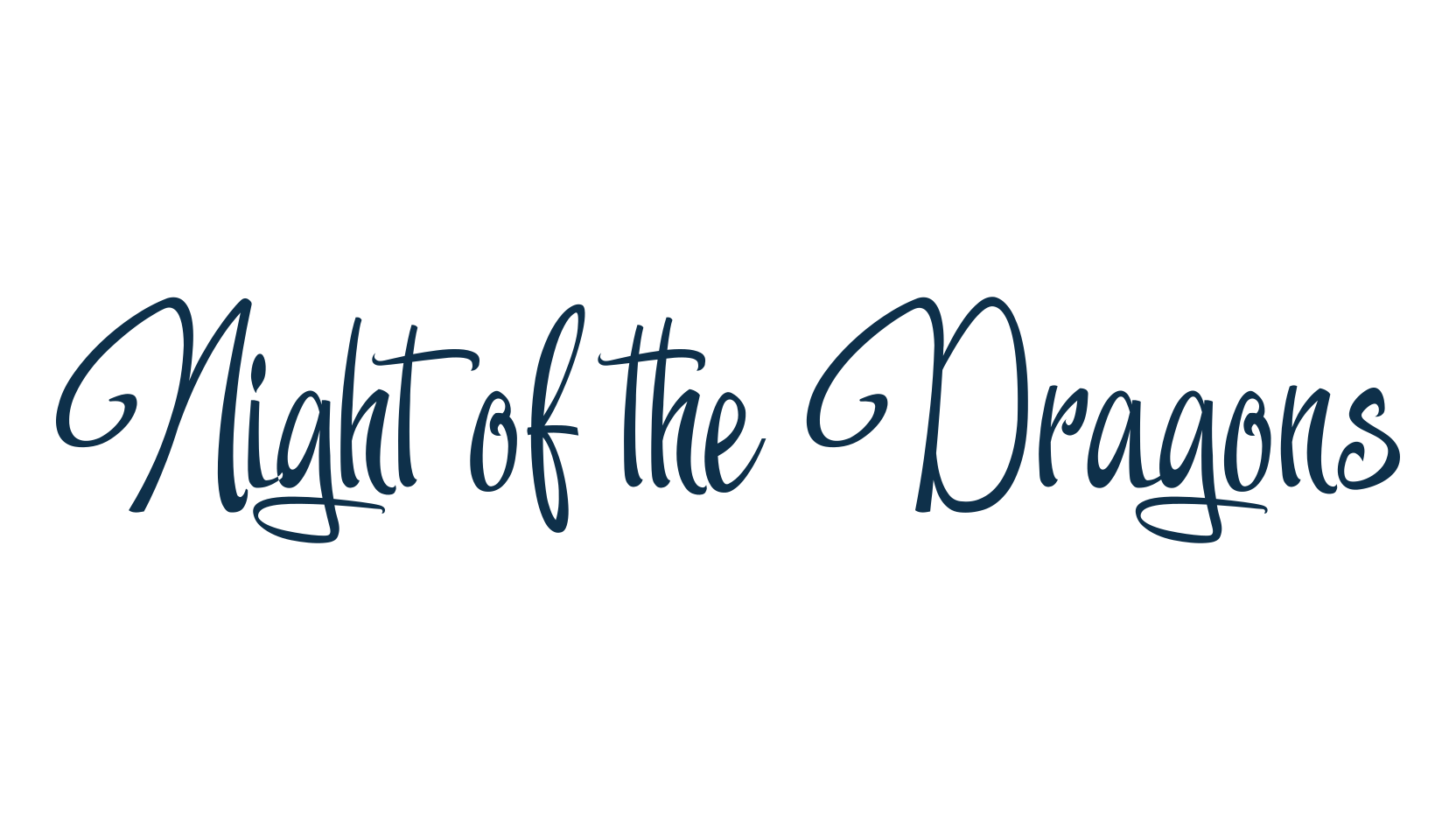 Night of the Dragons, calligraphy font preview