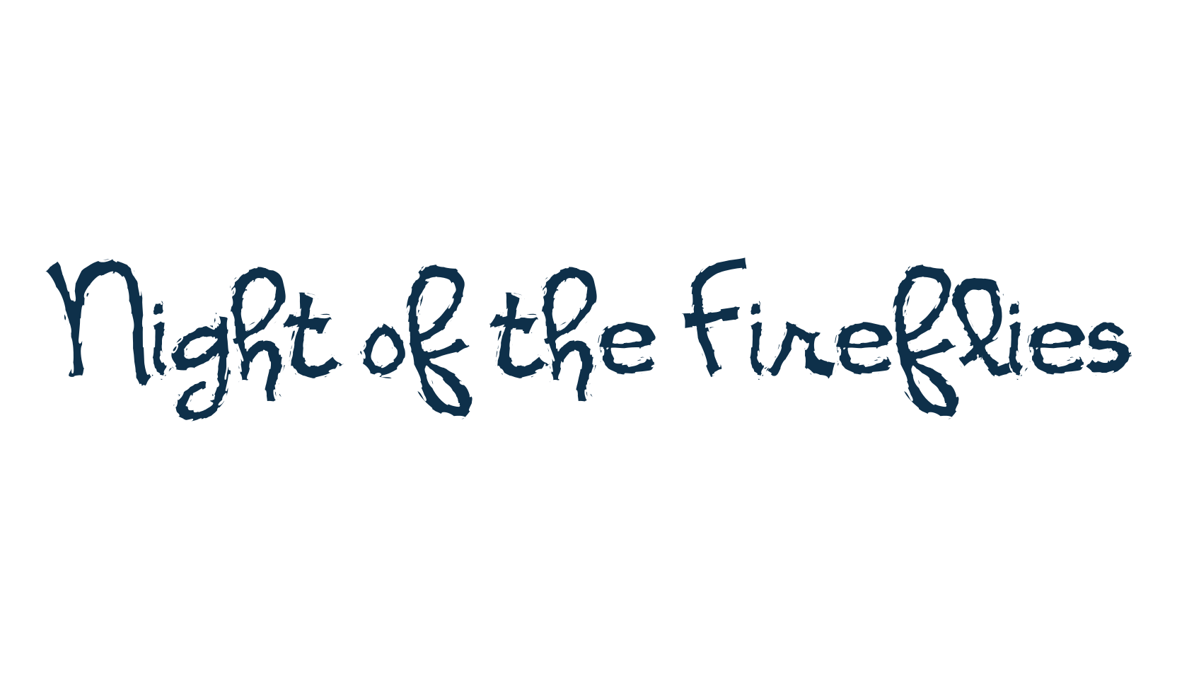 Night of the Fireflies, various font preview