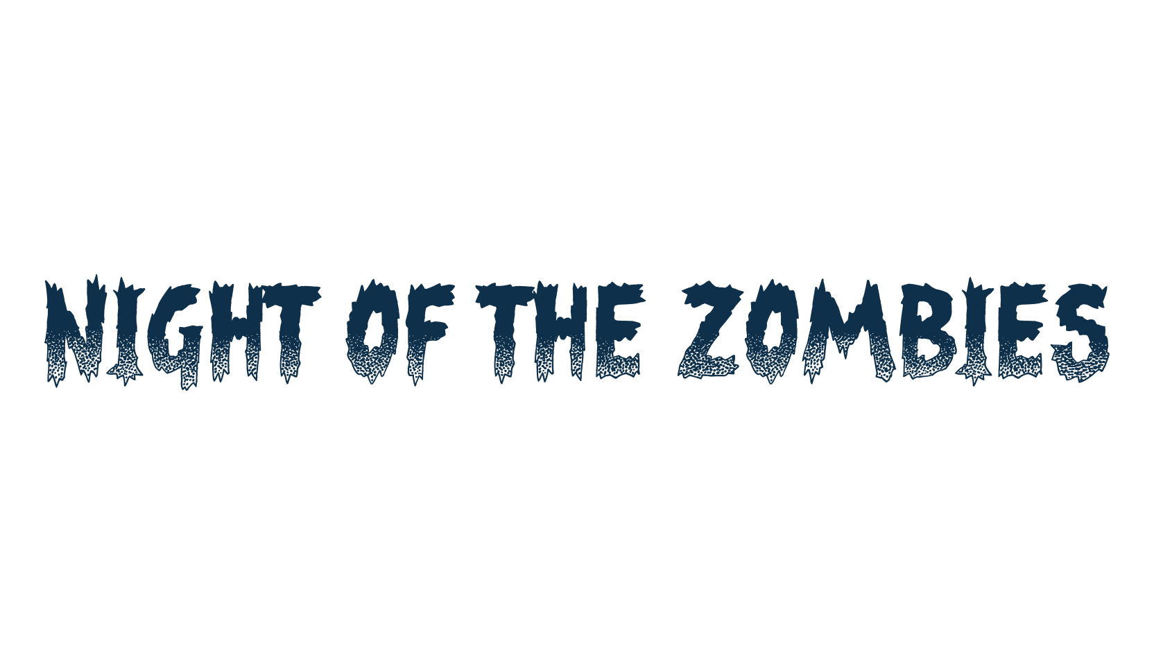 Night of the Zombies, halloween font preview