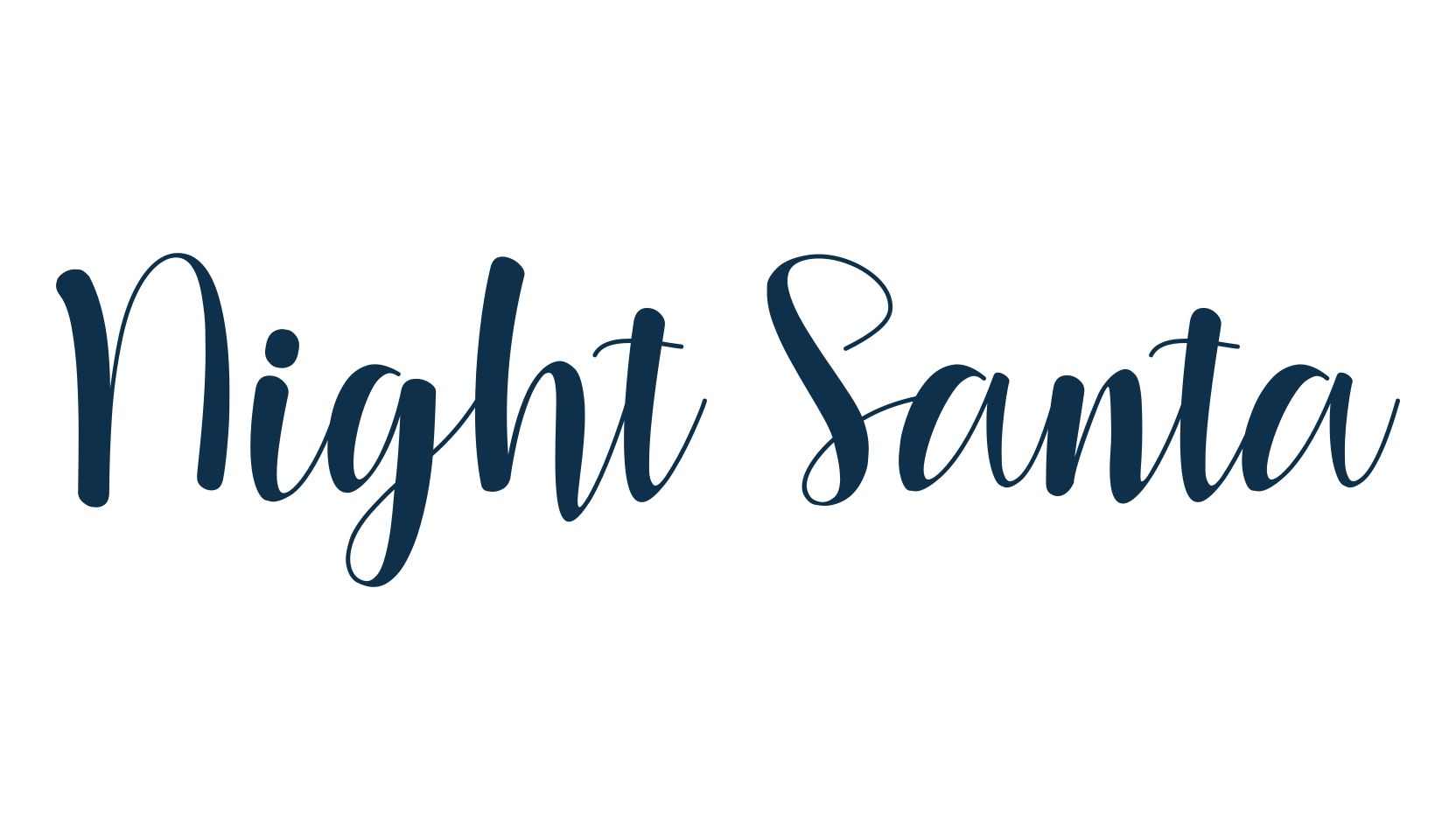 Night Santa, script calligraphy fancy decorative font preview