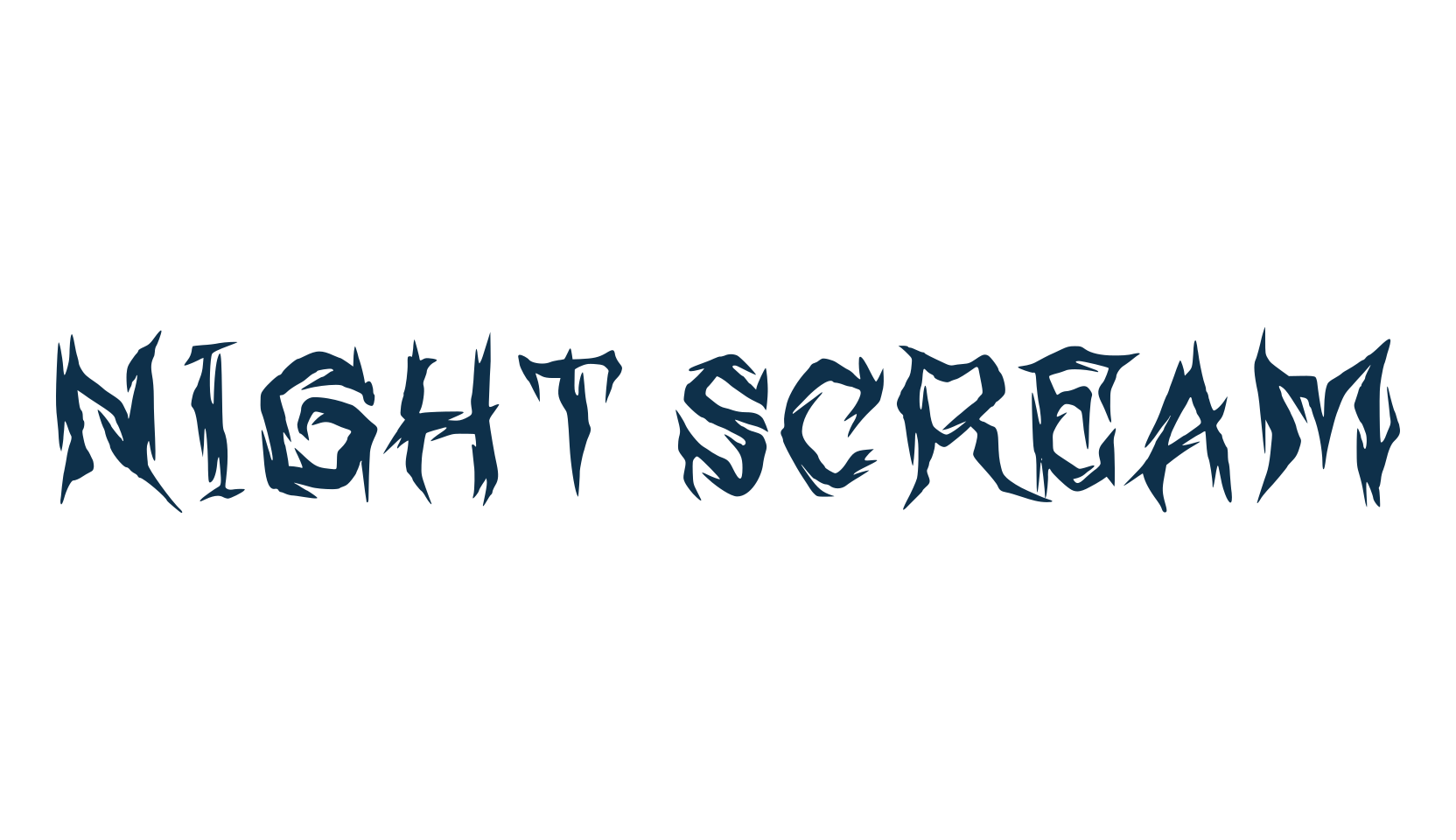 Night Scream, halloween font preview