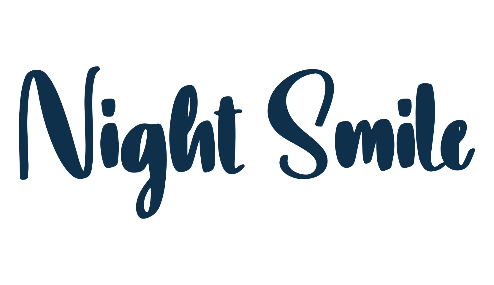 Night Smile, handwriting font preview