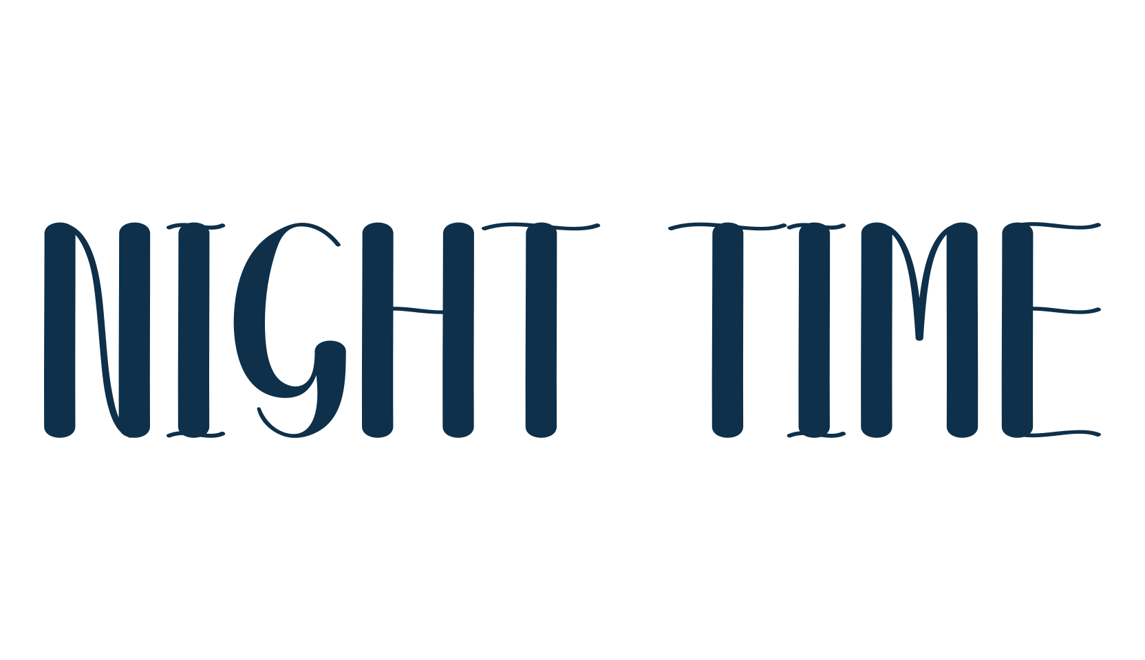 Night Time, fancy decorative font preview