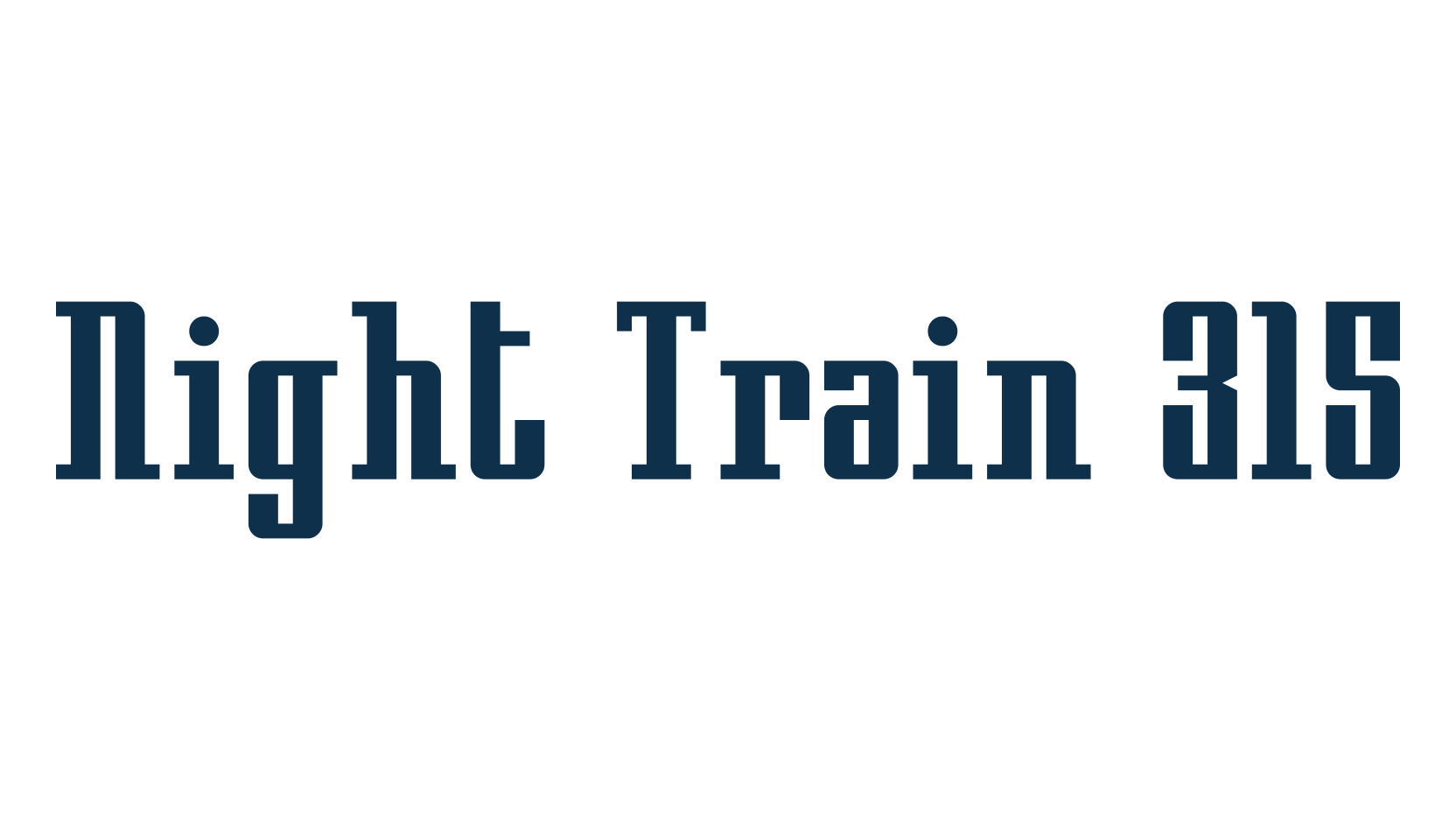 Night Train 315, basic serif font preview