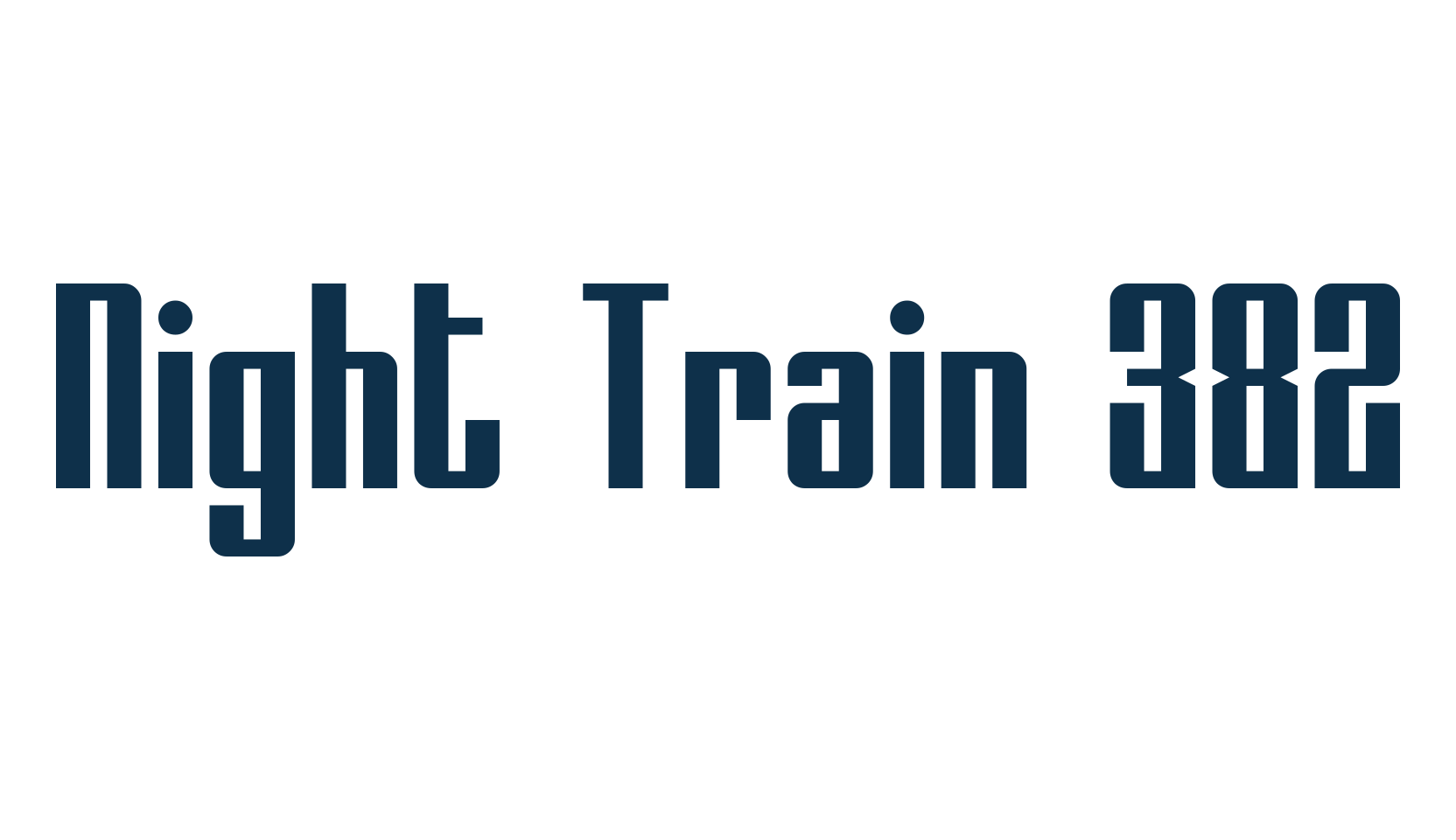 Night Train 382, basic sans serif font preview