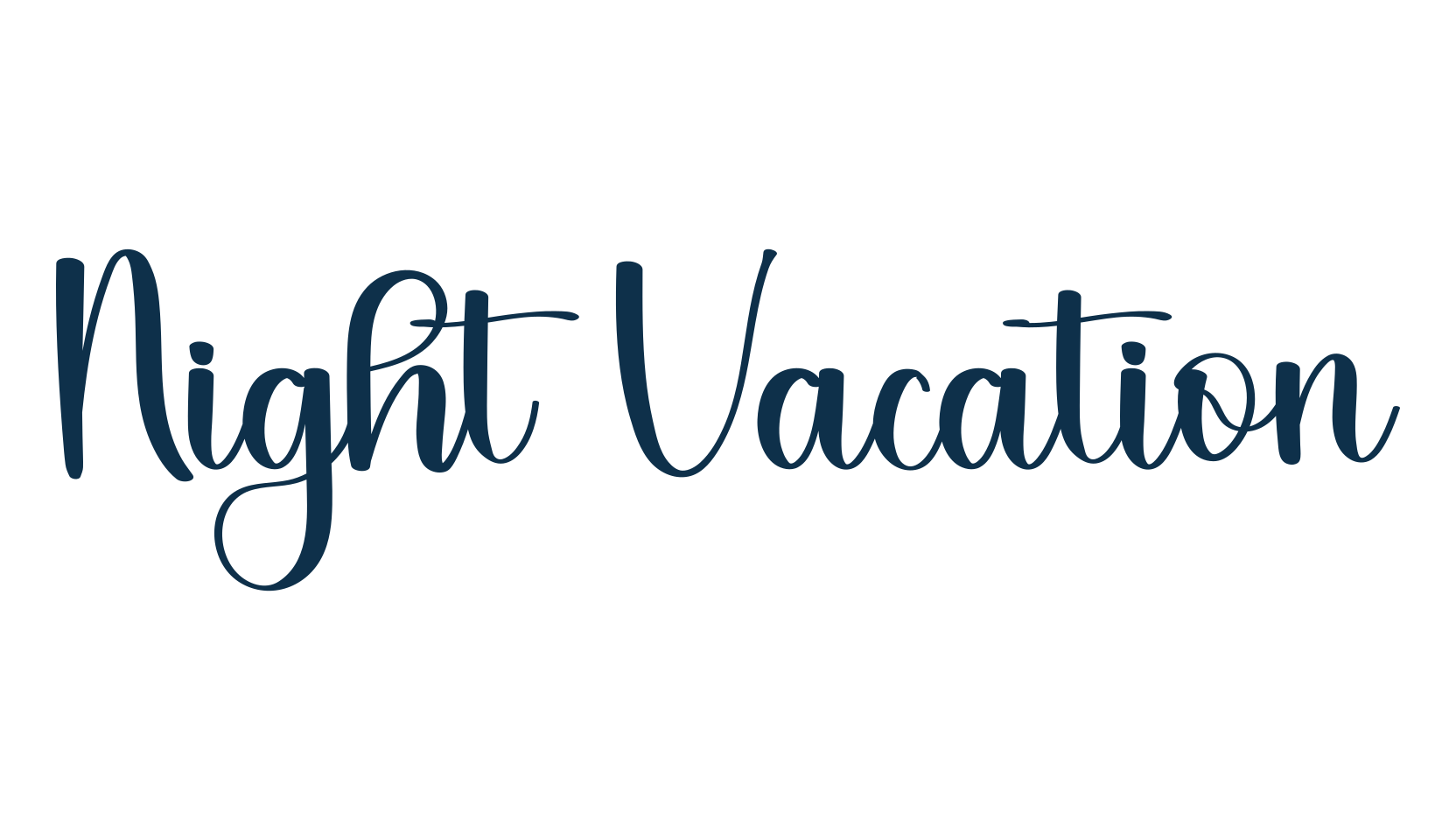 Night Vacation, script handwritten fancy decorative calligraphy font preview