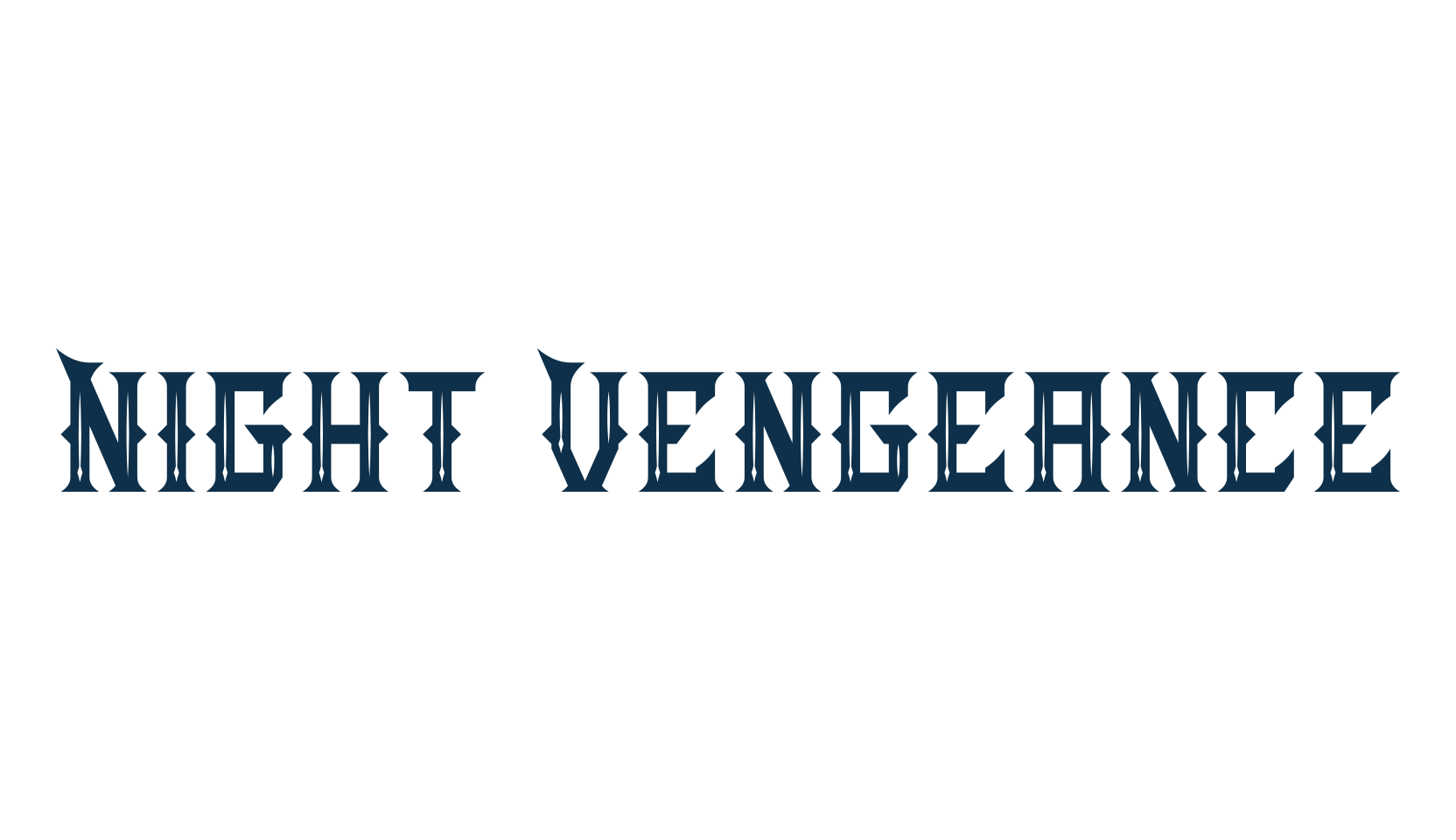 Night Vengeance, gothic modern font preview