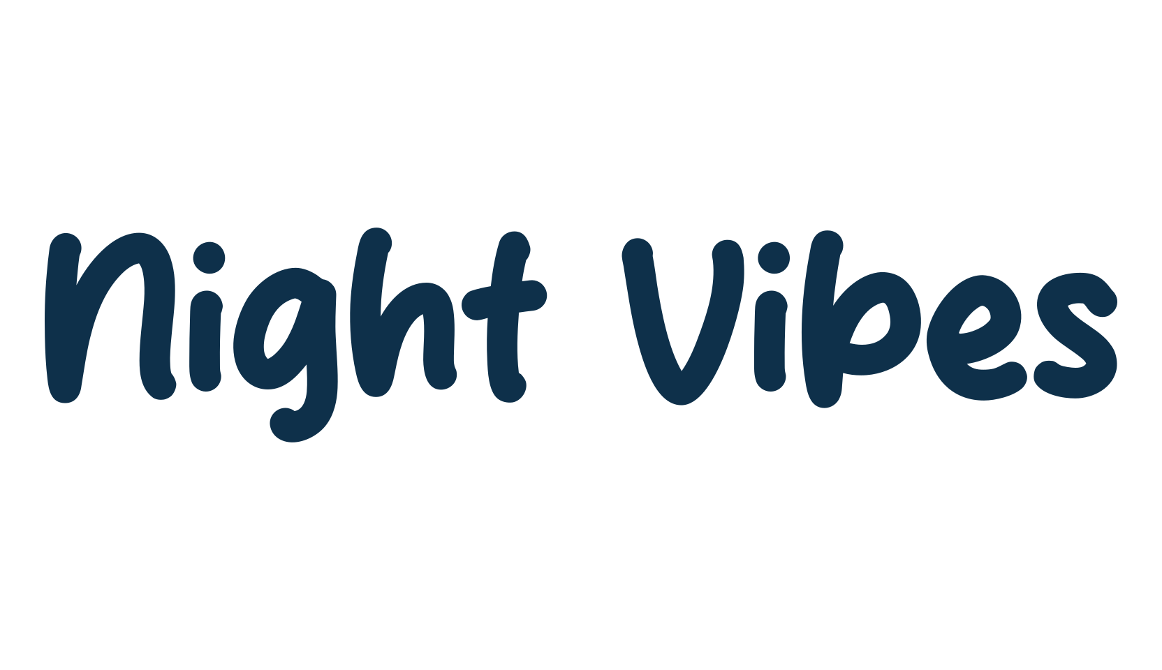 Night Vibes, handwriting font preview