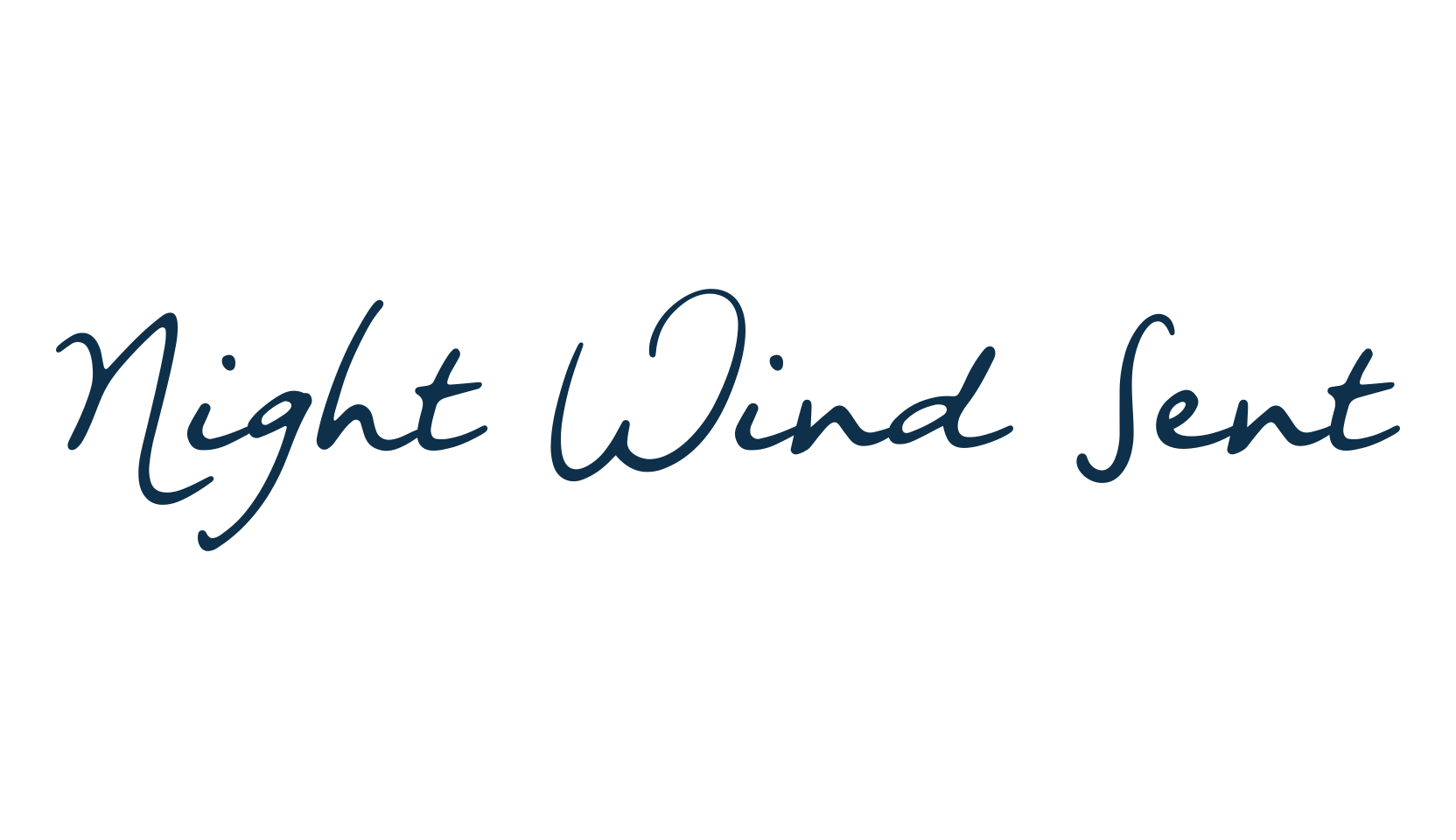Night Wind Sent, handwriting font preview