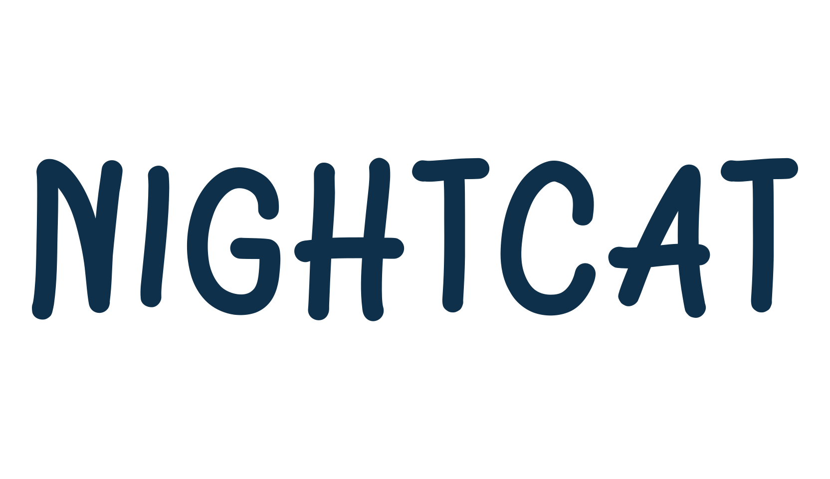 Nightcat, handwriting font preview