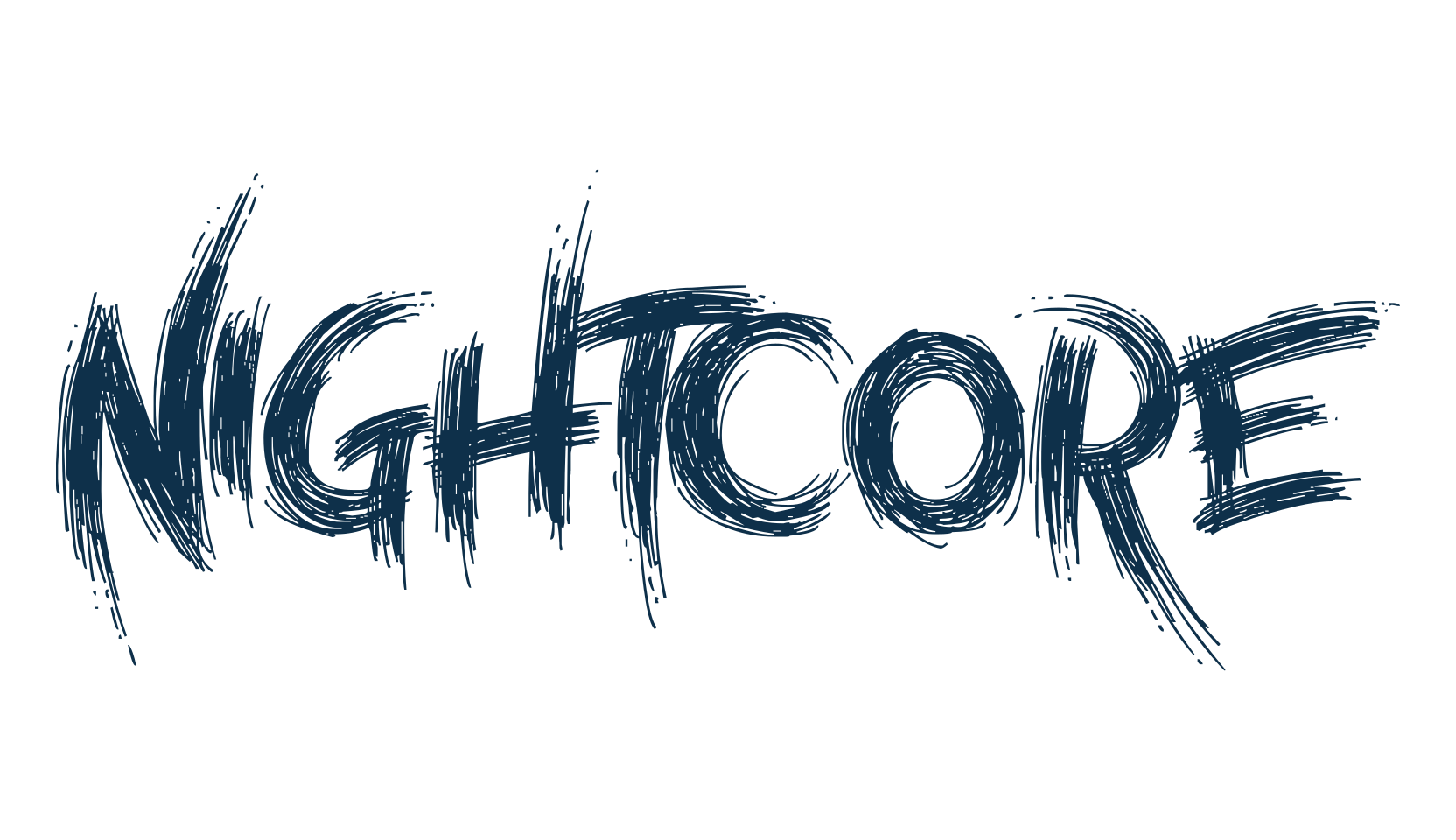 Nightcore, halloween font preview
