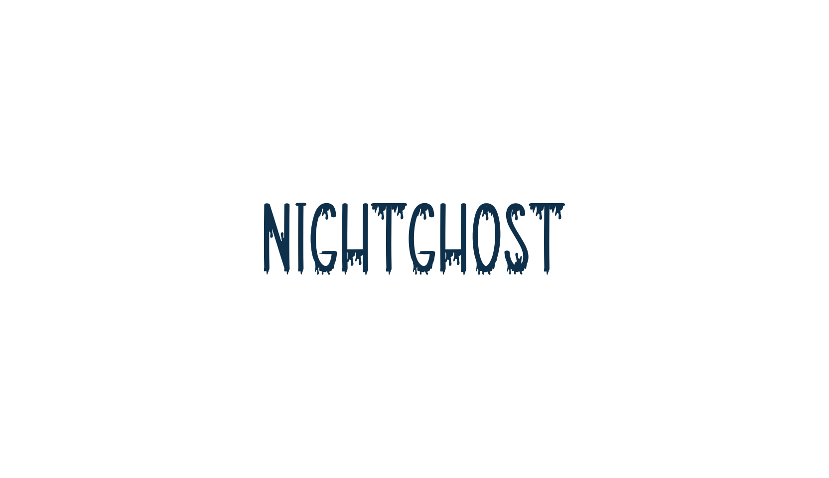 Nightghost, halloween font preview