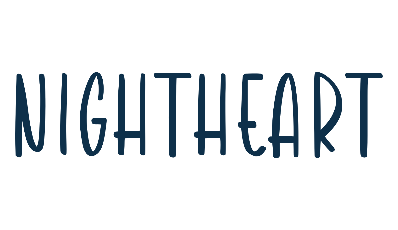 Nightheart, fancy decorative font preview