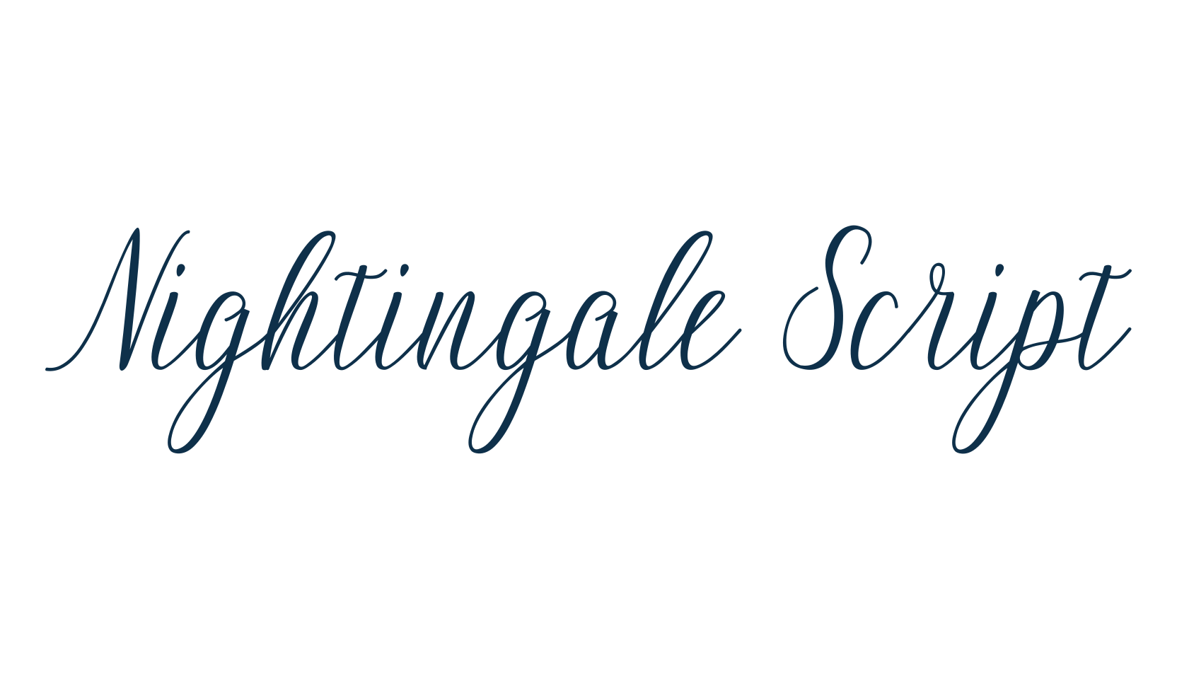 Nightingale Script, script calligraphy fancy decorative font preview