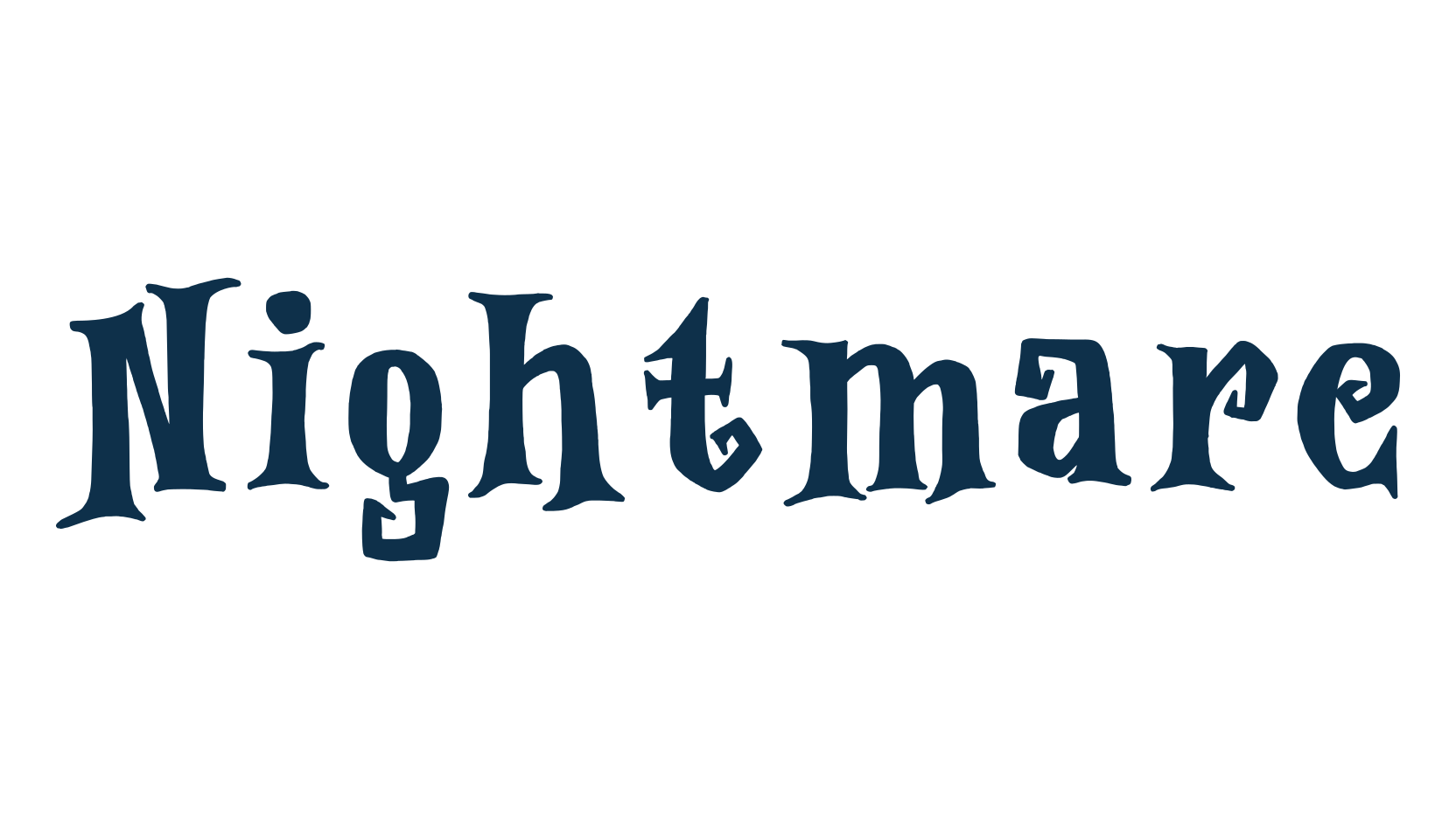 Nightmare (nightmare-10), display market font preview
