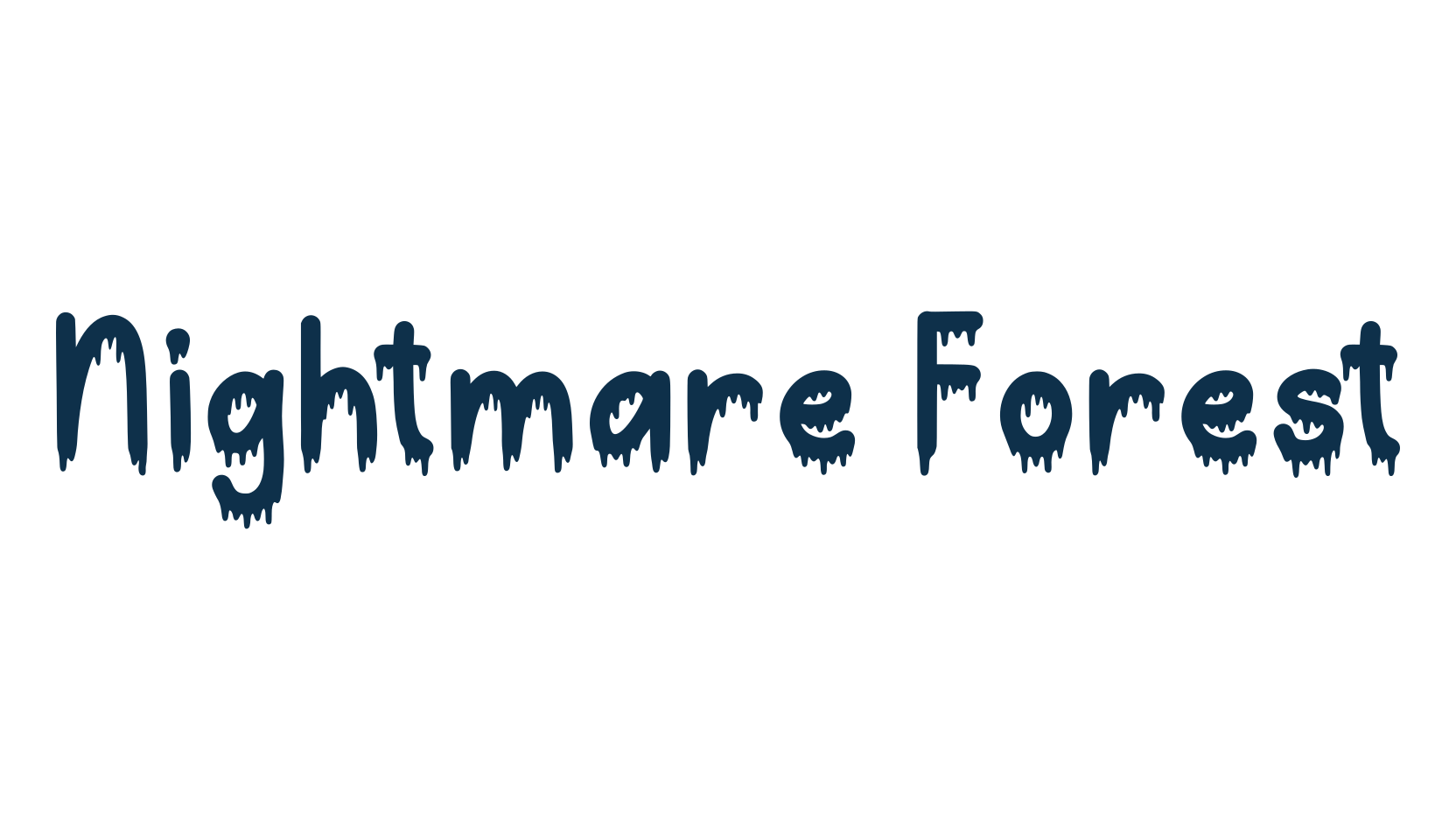 Nightmare Forest, fancy decorative font preview