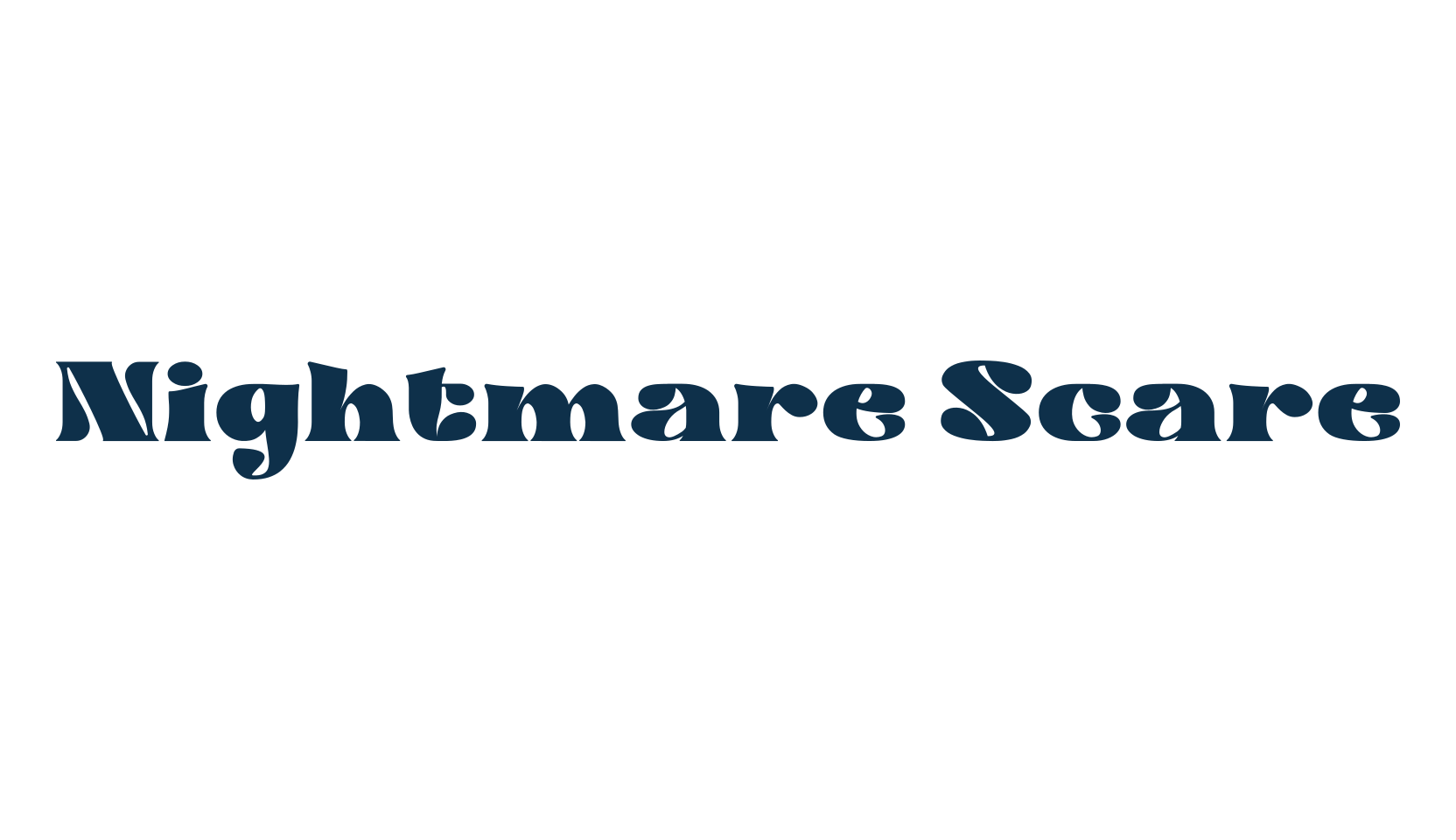 Nightmare Scare, various font preview