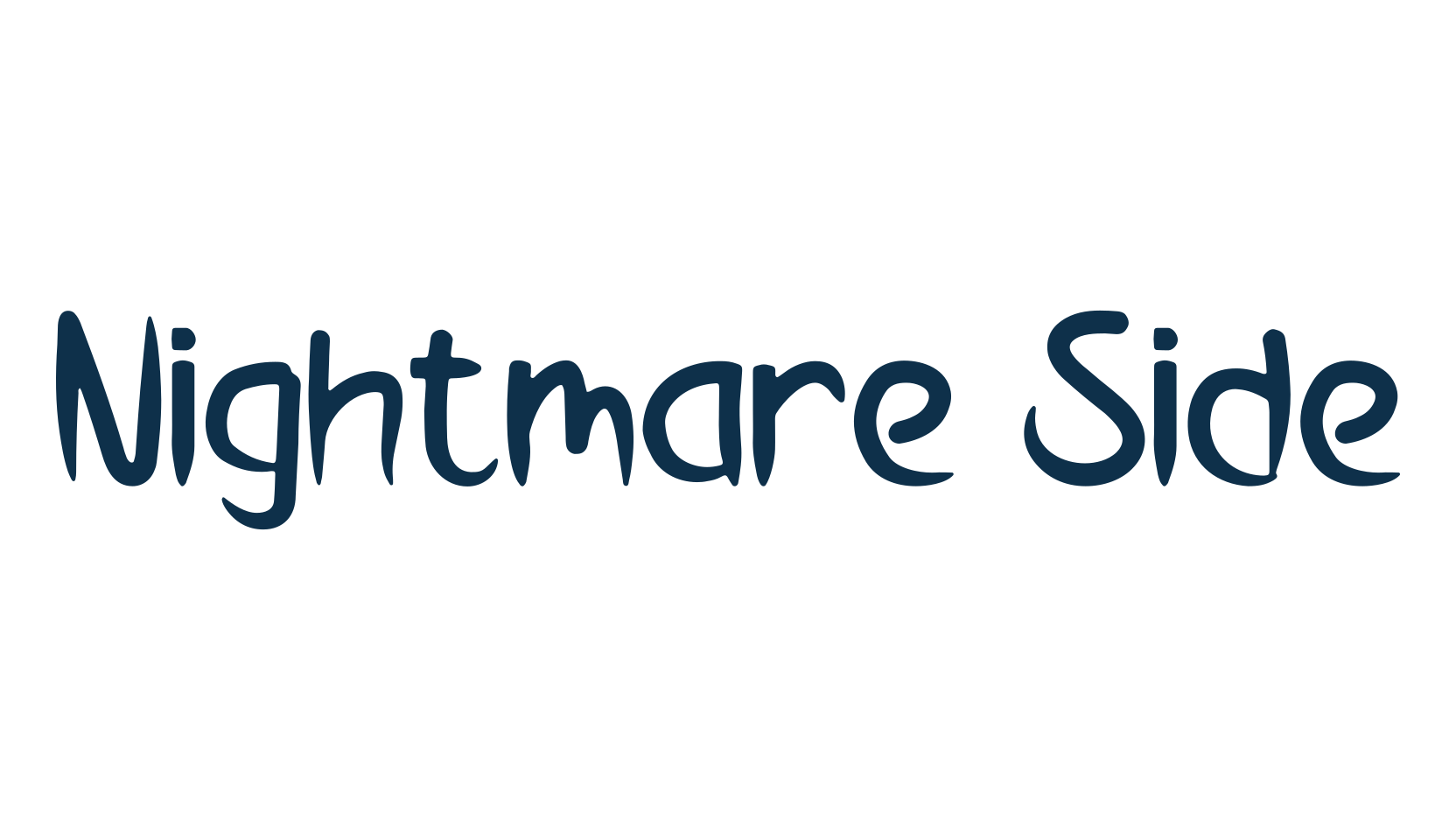 Nightmare Side, display market font preview