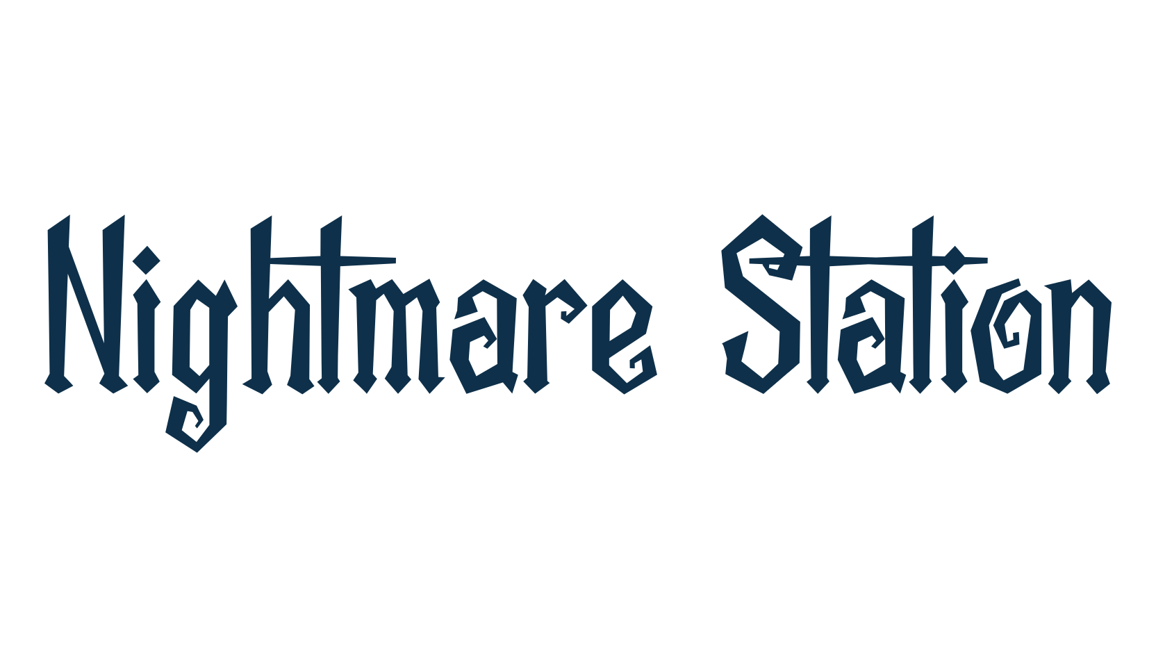 Nightmare Station, fancy decorative font preview