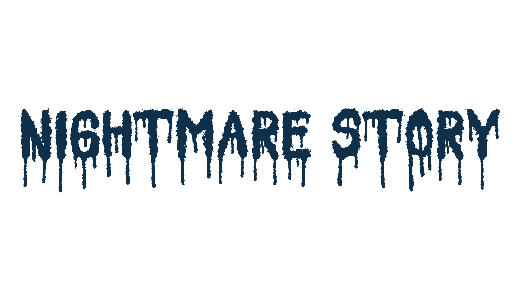 Nightmare Story, holiday halloween fancy decorative horror font preview