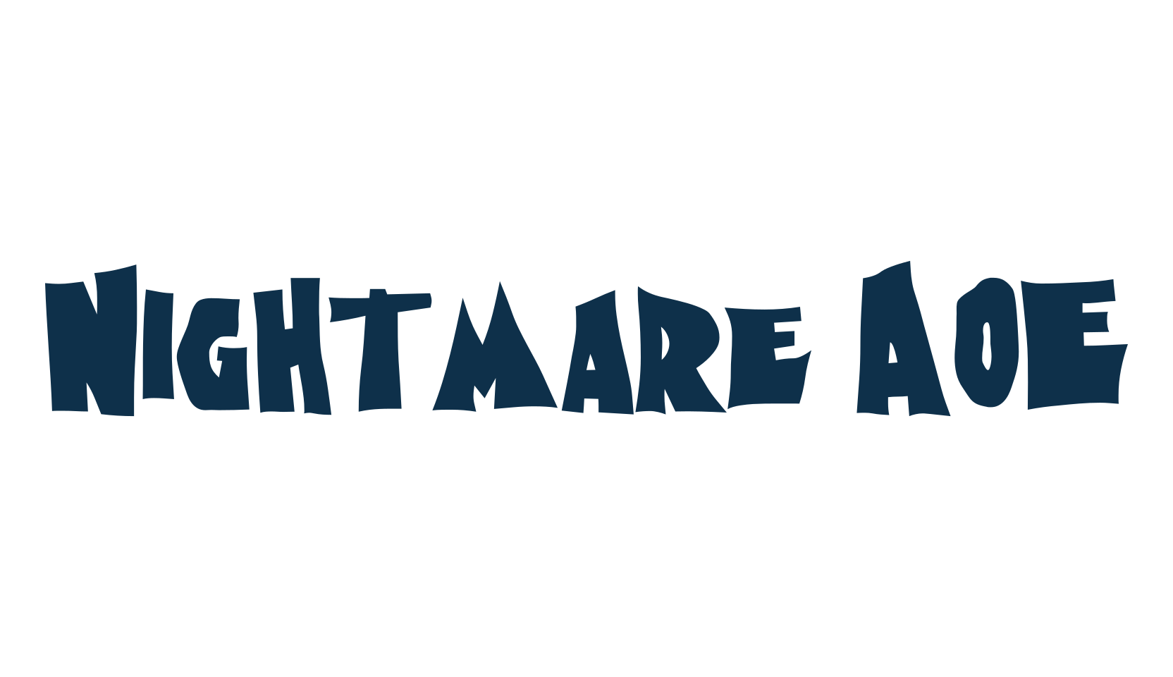 Nightmare AOE, halloween font preview