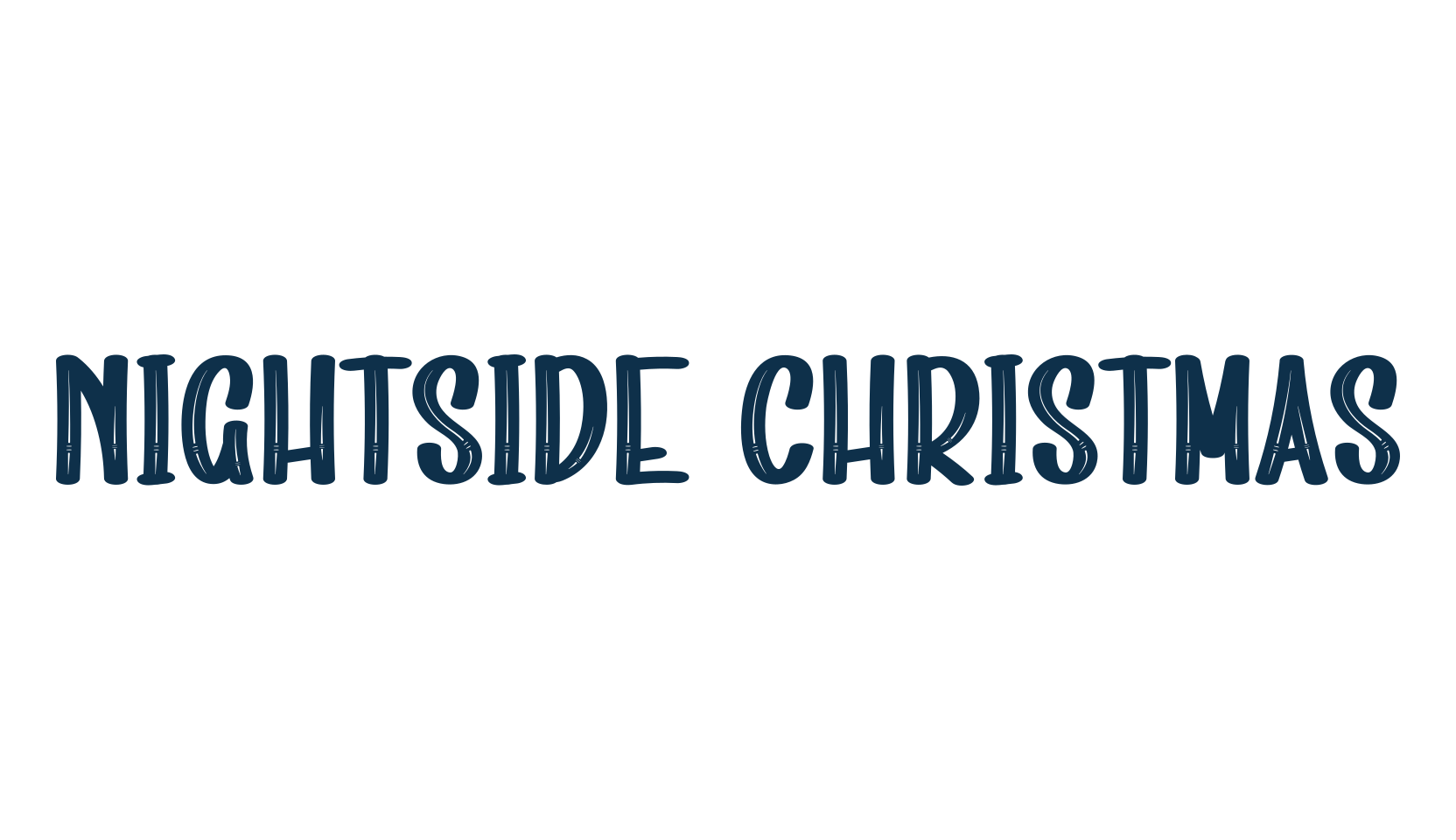 Nightside Christmas, brush font preview