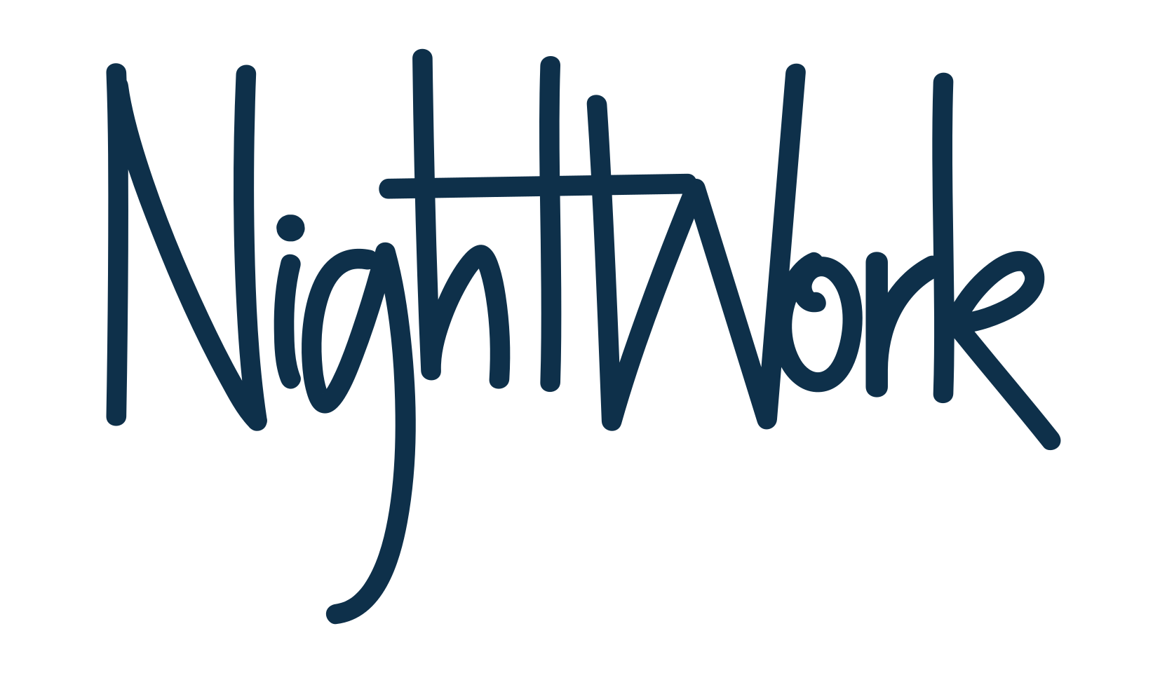 NightWork, handwriting font preview