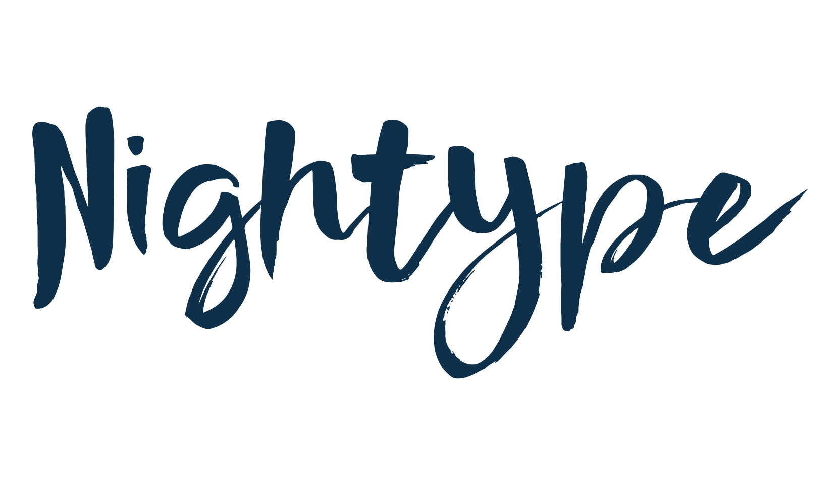 Nightype, brush font preview