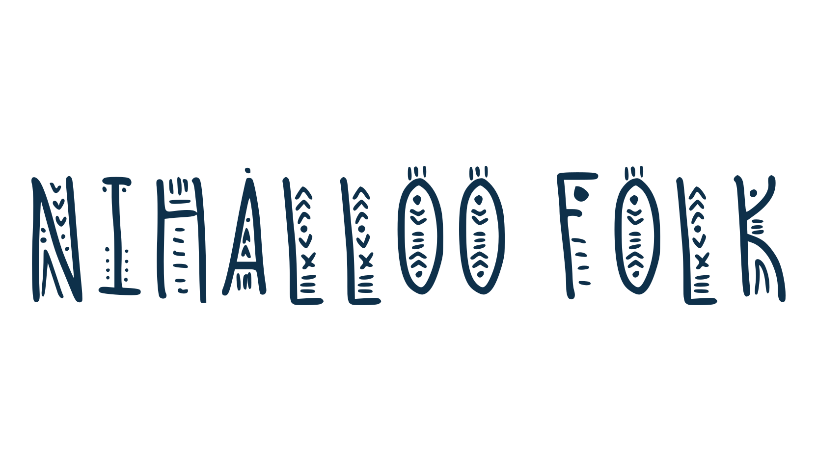 Nihalloo Folk, decorative font preview