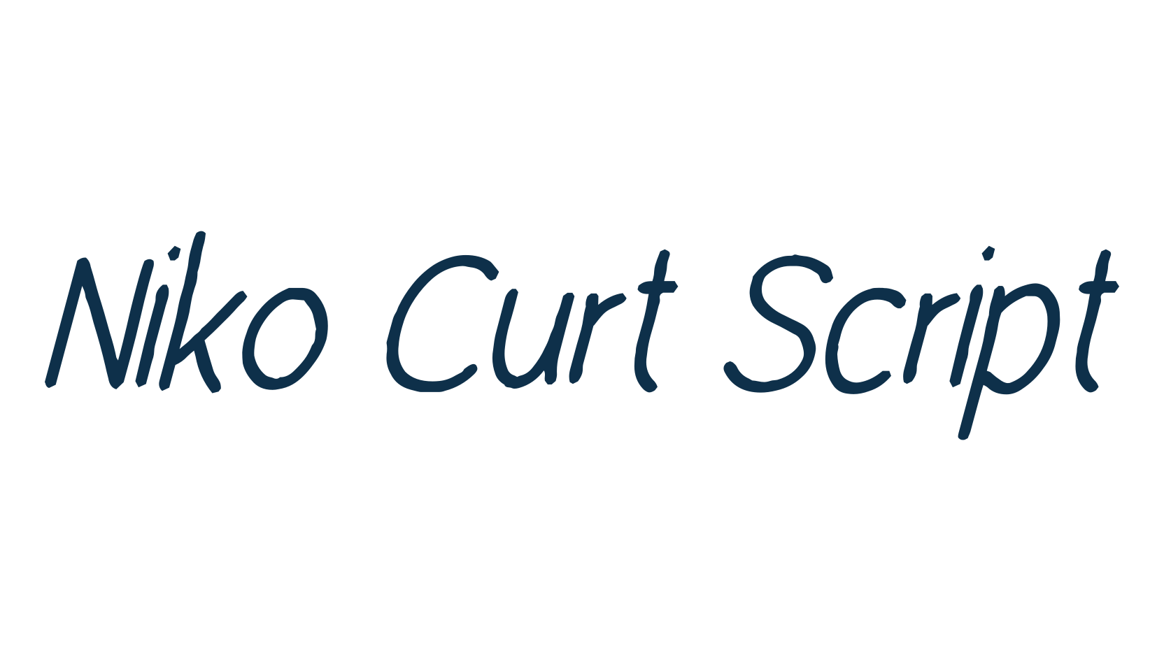 Niko Curt Script, script handwritten fancy decorative calligraphy font preview