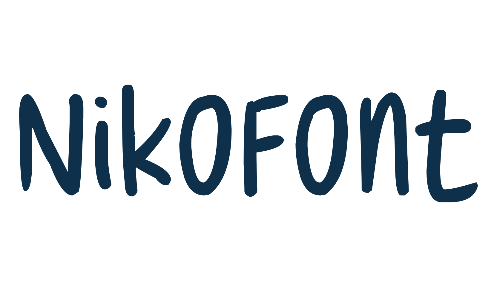 NikoFont, handwriting font preview
