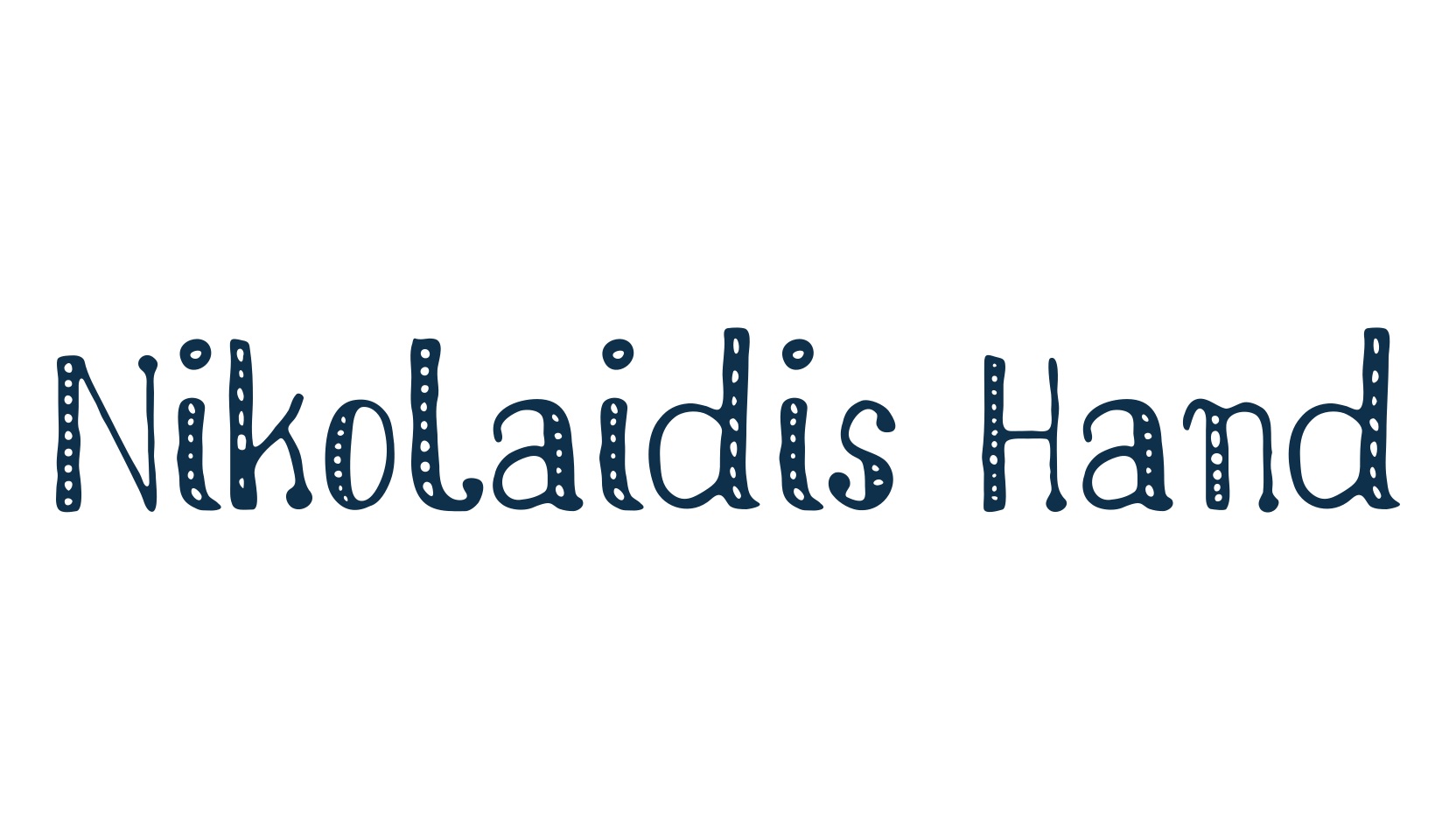 Nikolaidis Hand, various font preview