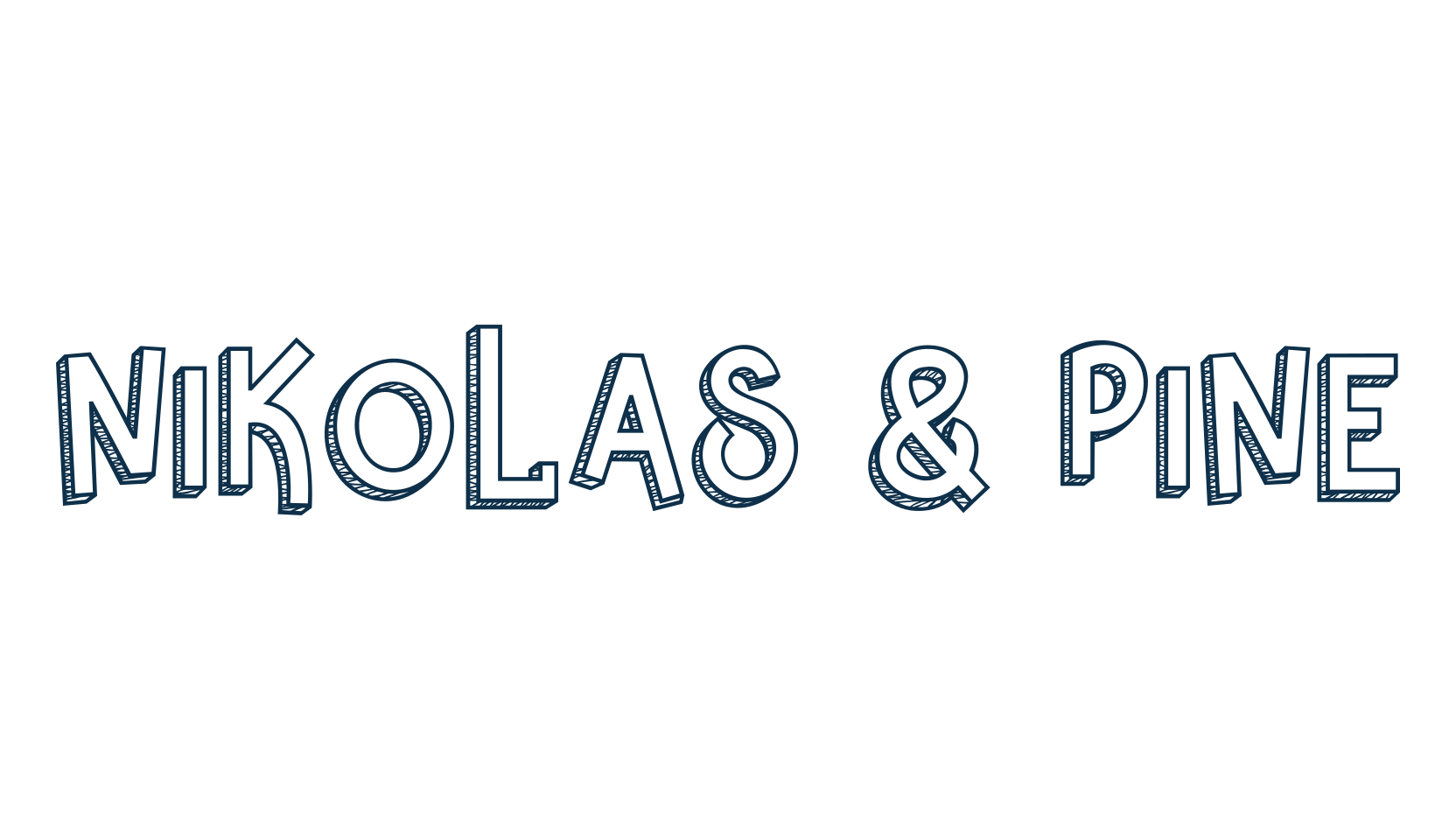 Nikolas & Pine, cartoon font preview