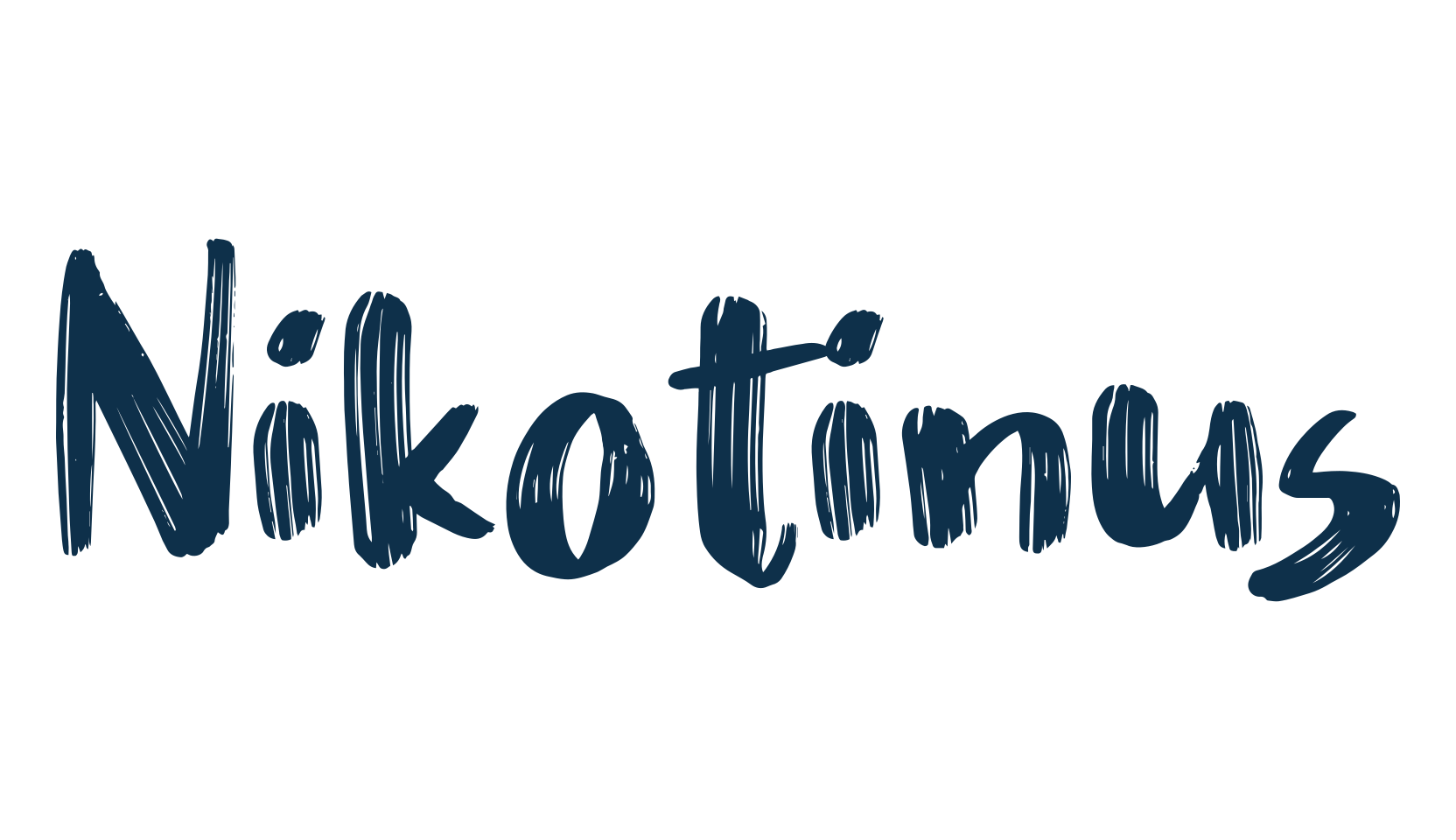 Nikotinus, brush font preview