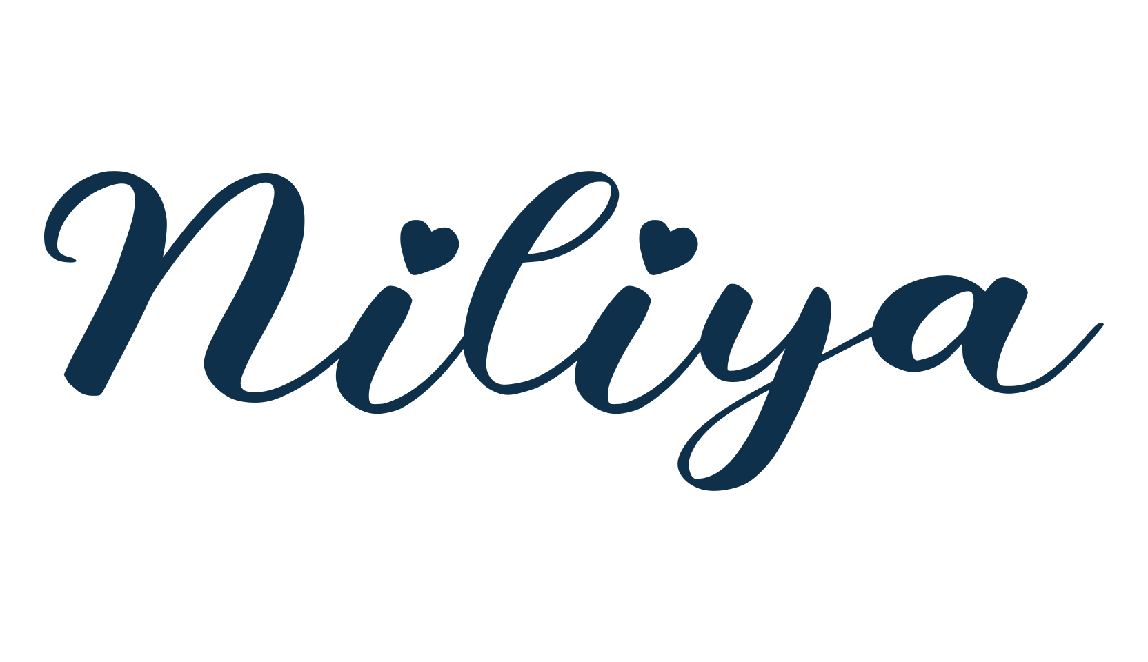 Niliya, calligraphy font preview