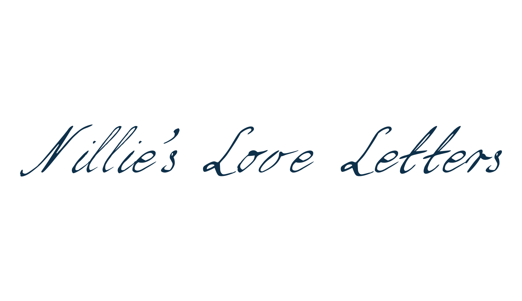 Nillie's Love Letters, script calligraphy fancy decorative font preview