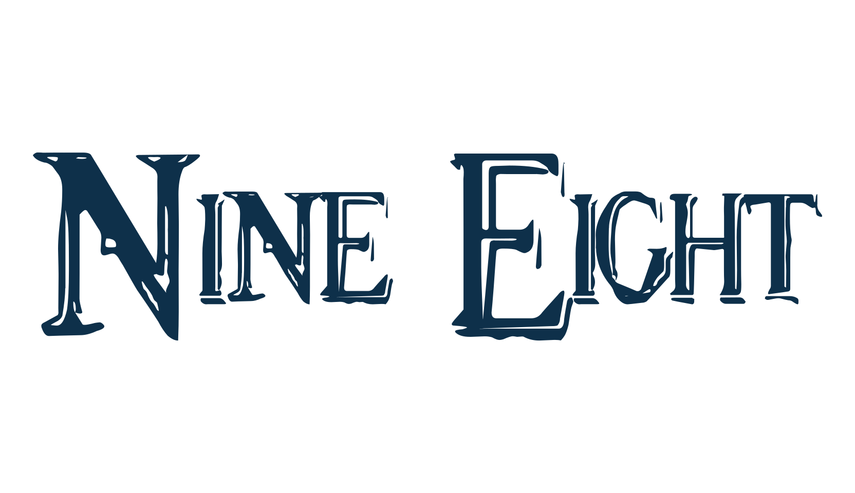 Nine Eight, fancy various decorative font preview