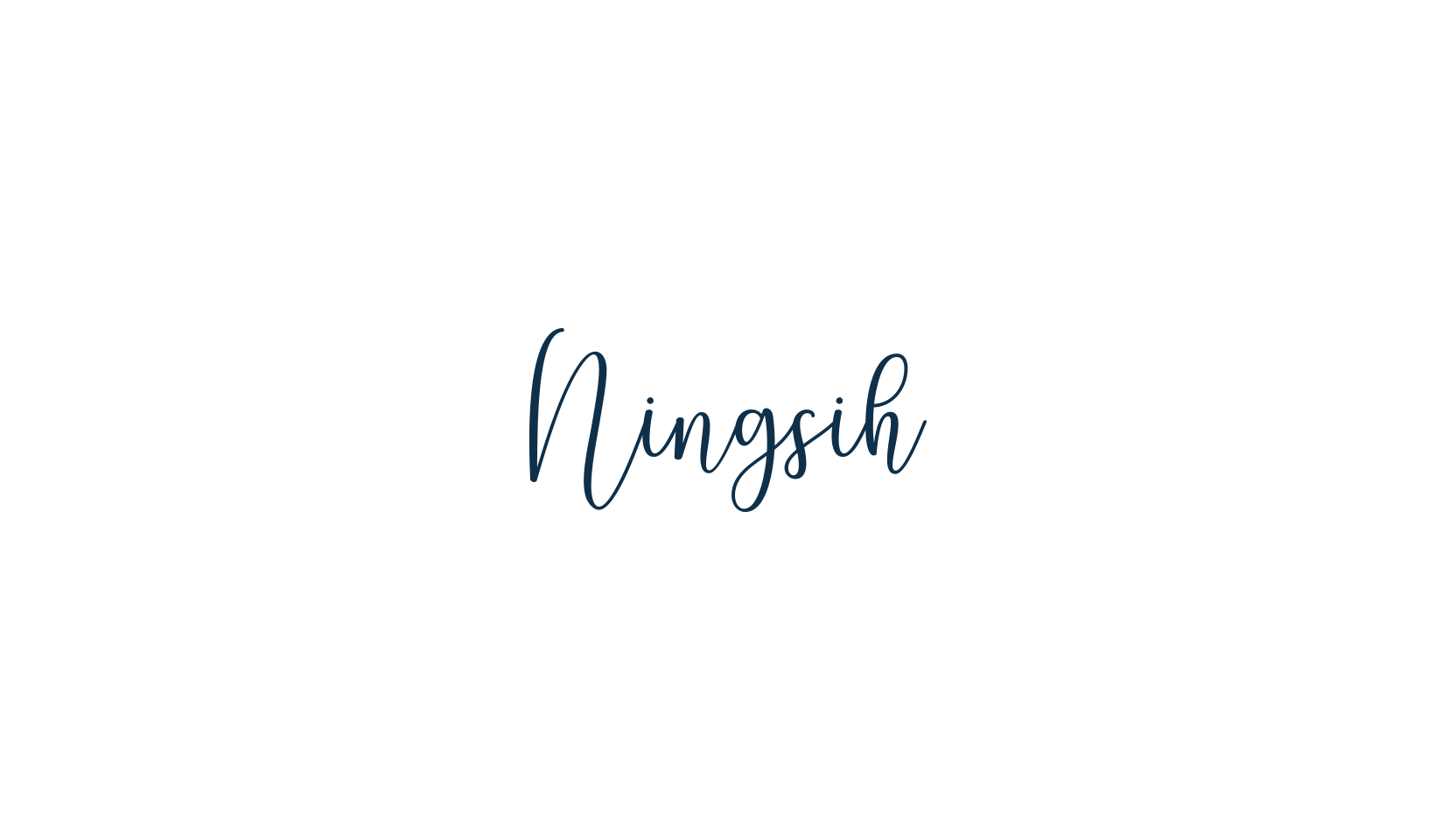 Ningsih, calligraphy font preview