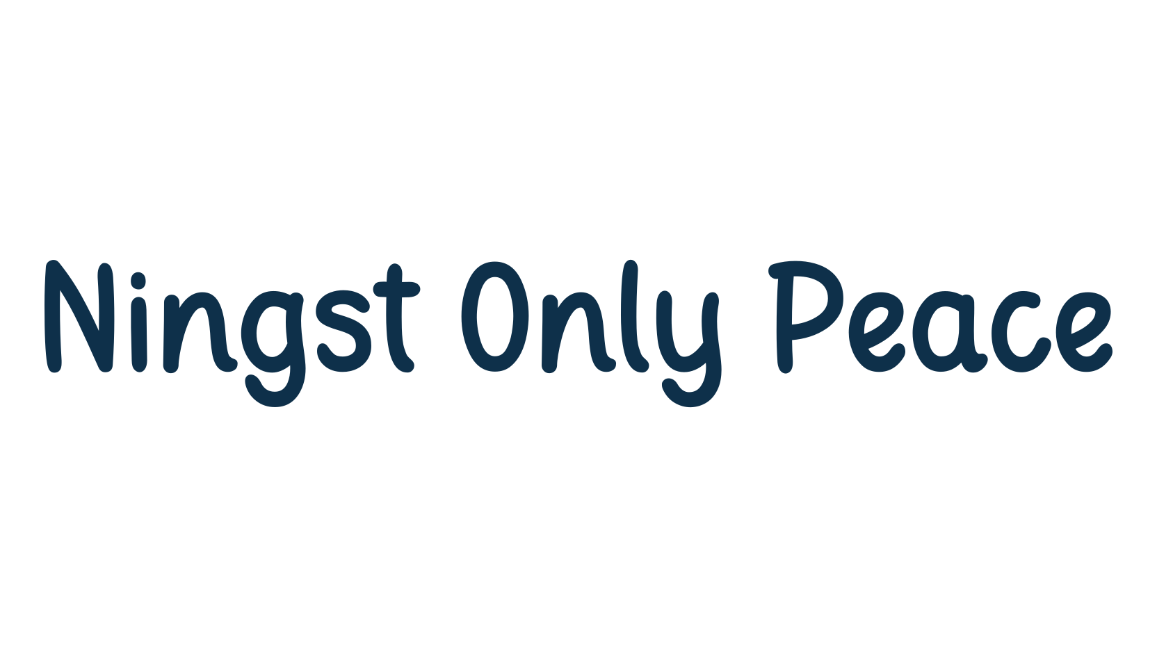 Ningst Only Peace, script handwritten fancy decorative calligraphy font preview
