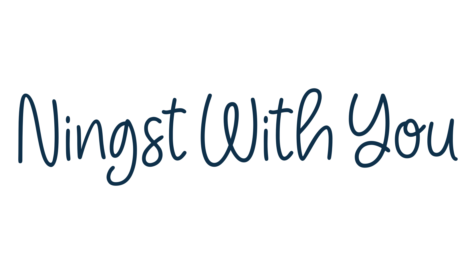 Ningst With You, script handwritten fancy decorative calligraphy font preview