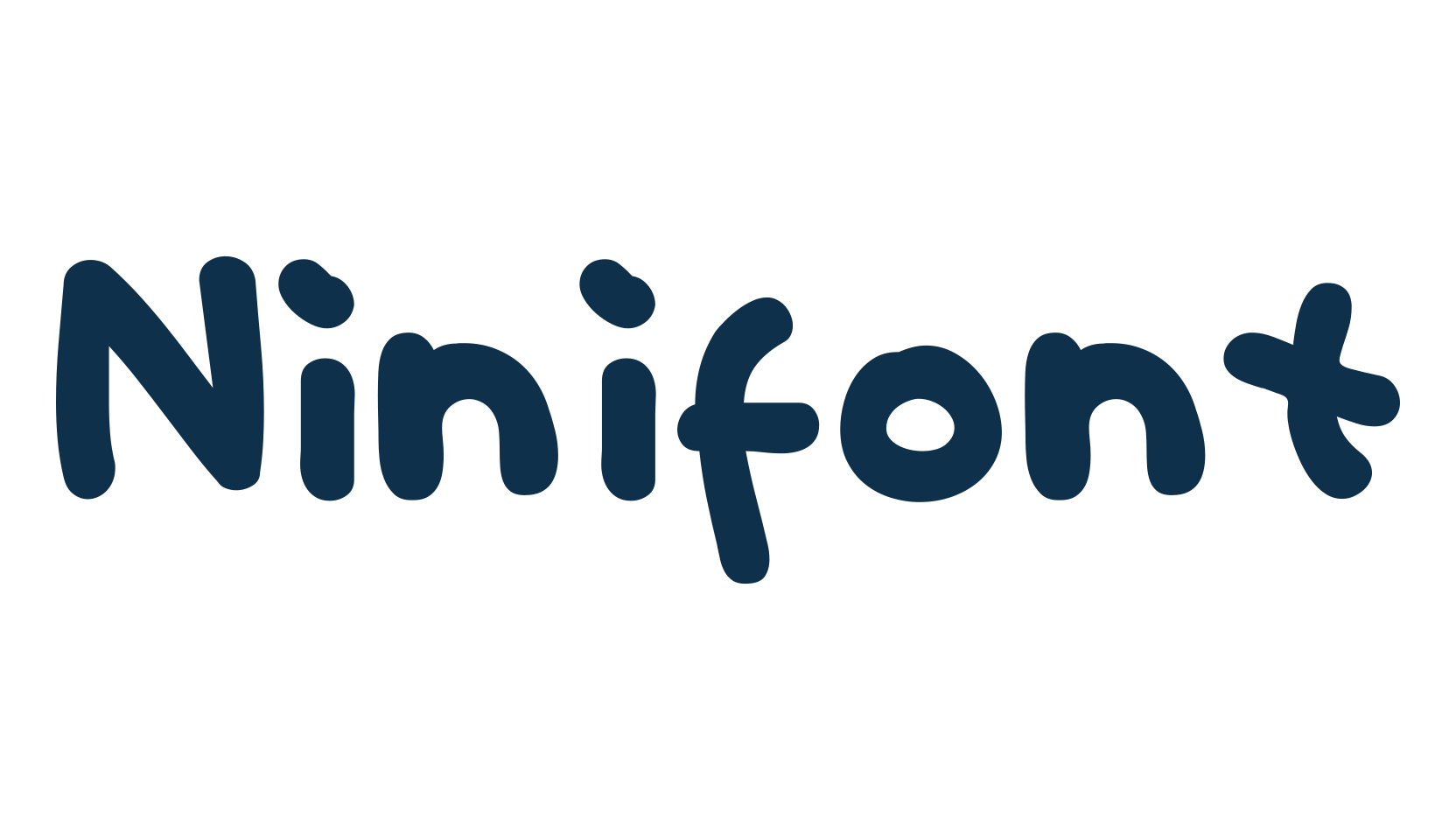 Ninifont, script handwritten fancy decorative calligraphy font preview
